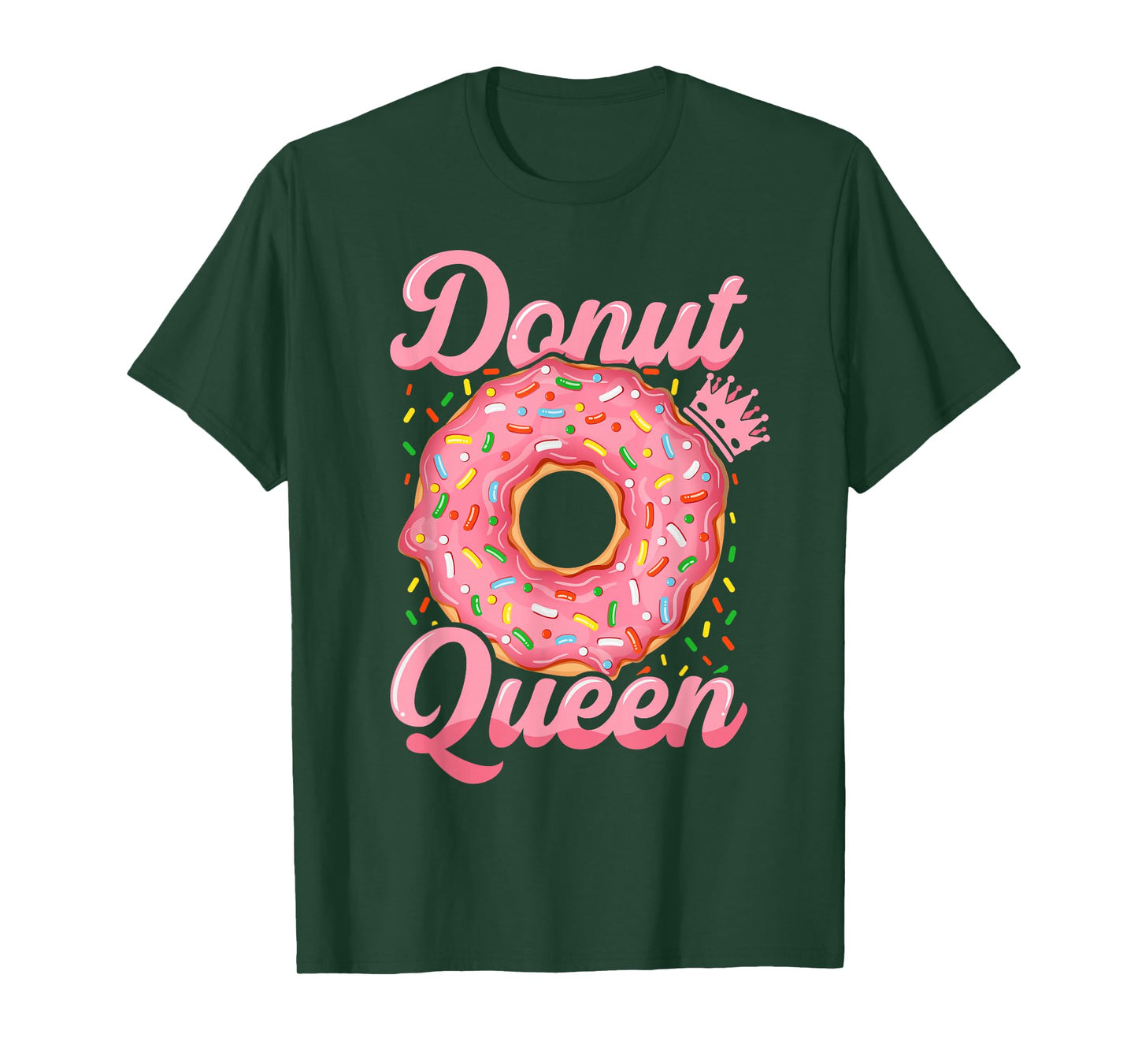 Donut lover funny donut queen with sprinkles donut design T-Shirt