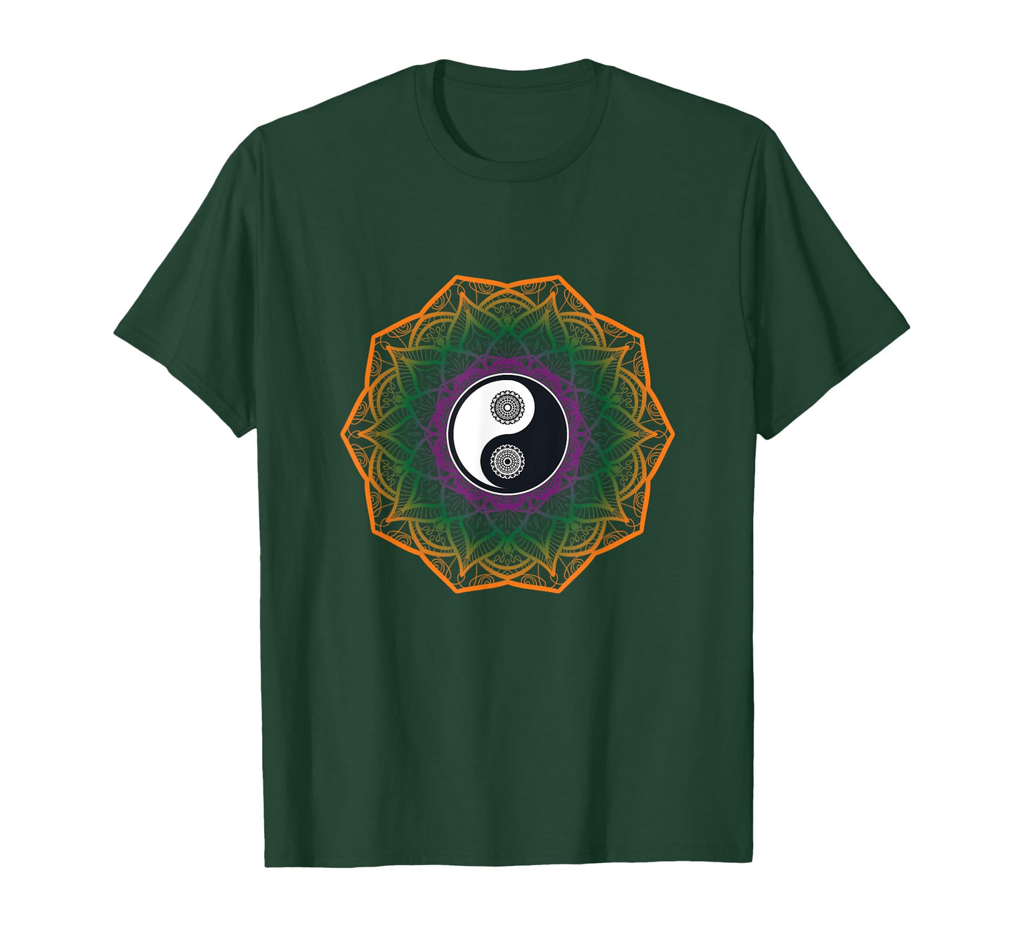 Mandala Yin And Yang Sanskrit Chinese Asian Harmony T-Shirt