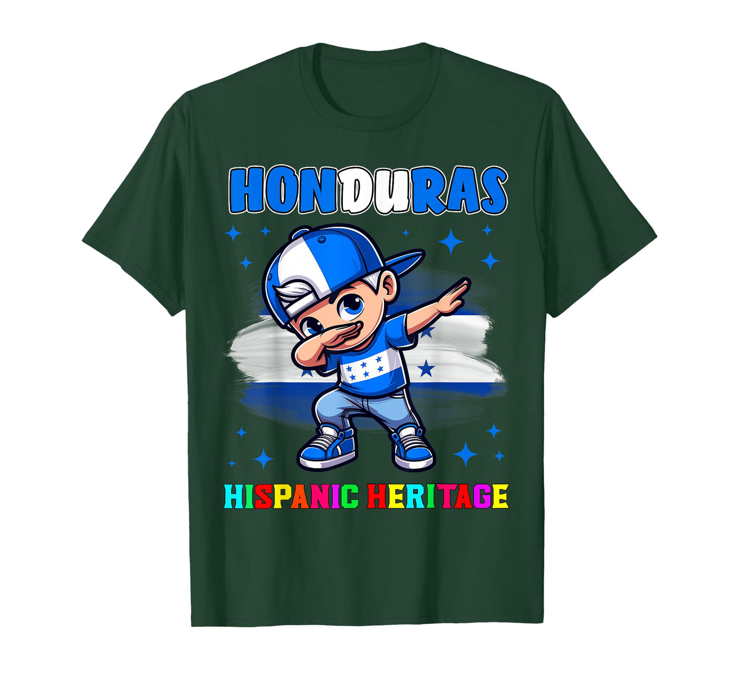 Honduras Dabbing Kid Hispanic Heritage Celebration for Kids T-Shirt