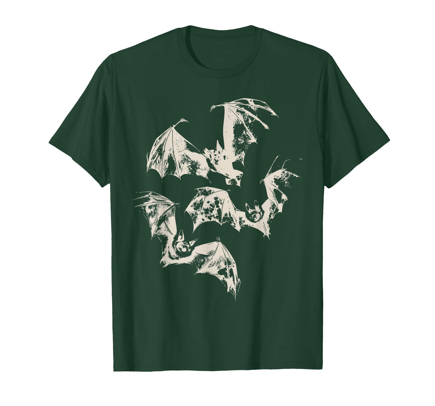 Three Bats Vintage Graphic | Washed Retro Gothic Men Women T-Shirt