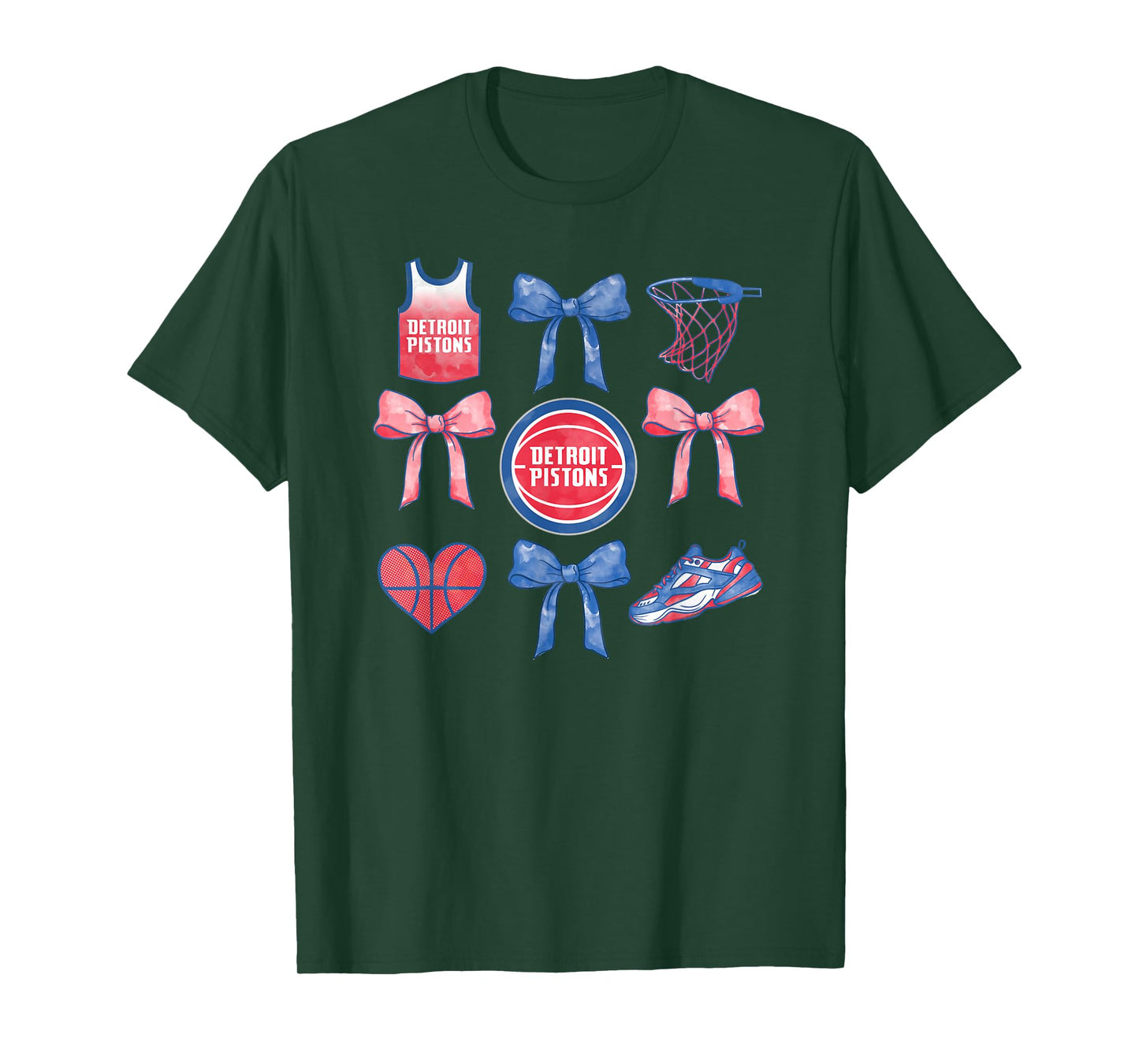 NBA Detroit Pistons Bow Grid T-Shirt