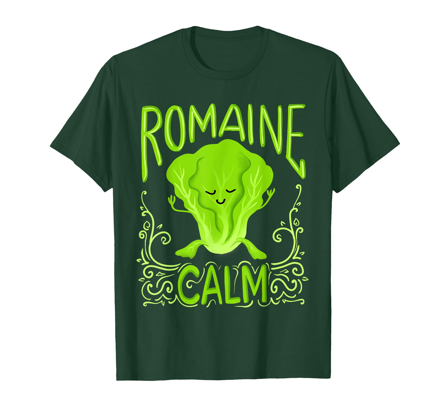Romaine Calm Funny Pun Gardening Lettuce Vegetable Lovers T-Shirt