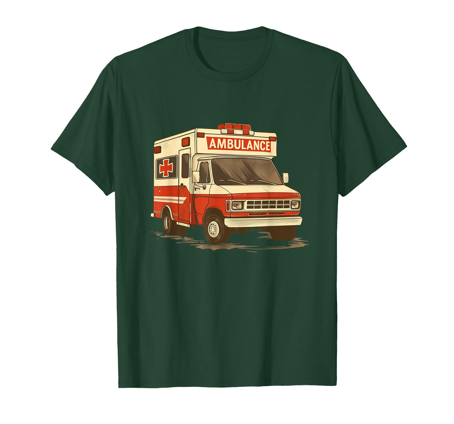 Red Ambulance Vehicle Costume for Adults and Kids T-Shirt
