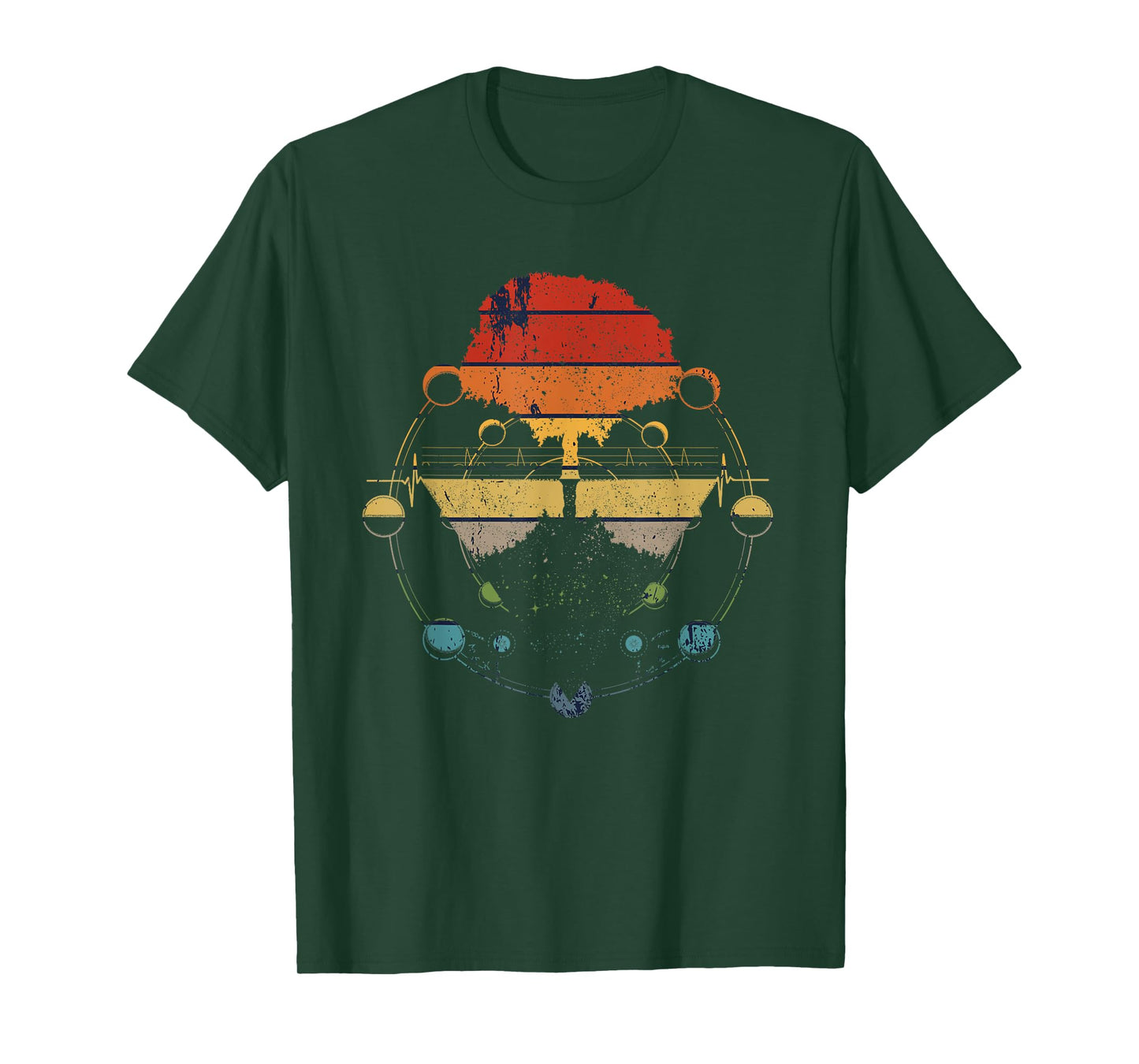 Retro Moon Phases Tree of Life T-Shirt