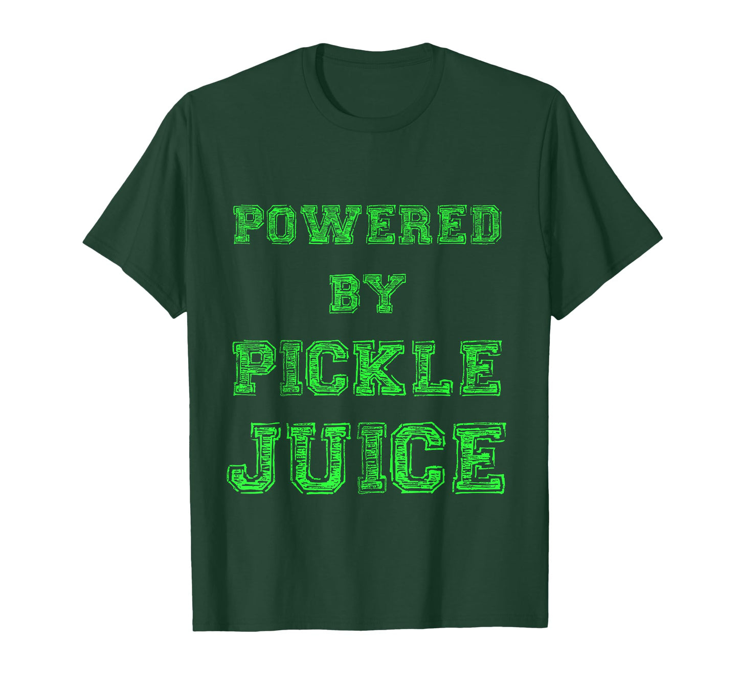 Powered By Pickle Juice Funny Gym Yoga Gift Fitness Fan T-Shirt