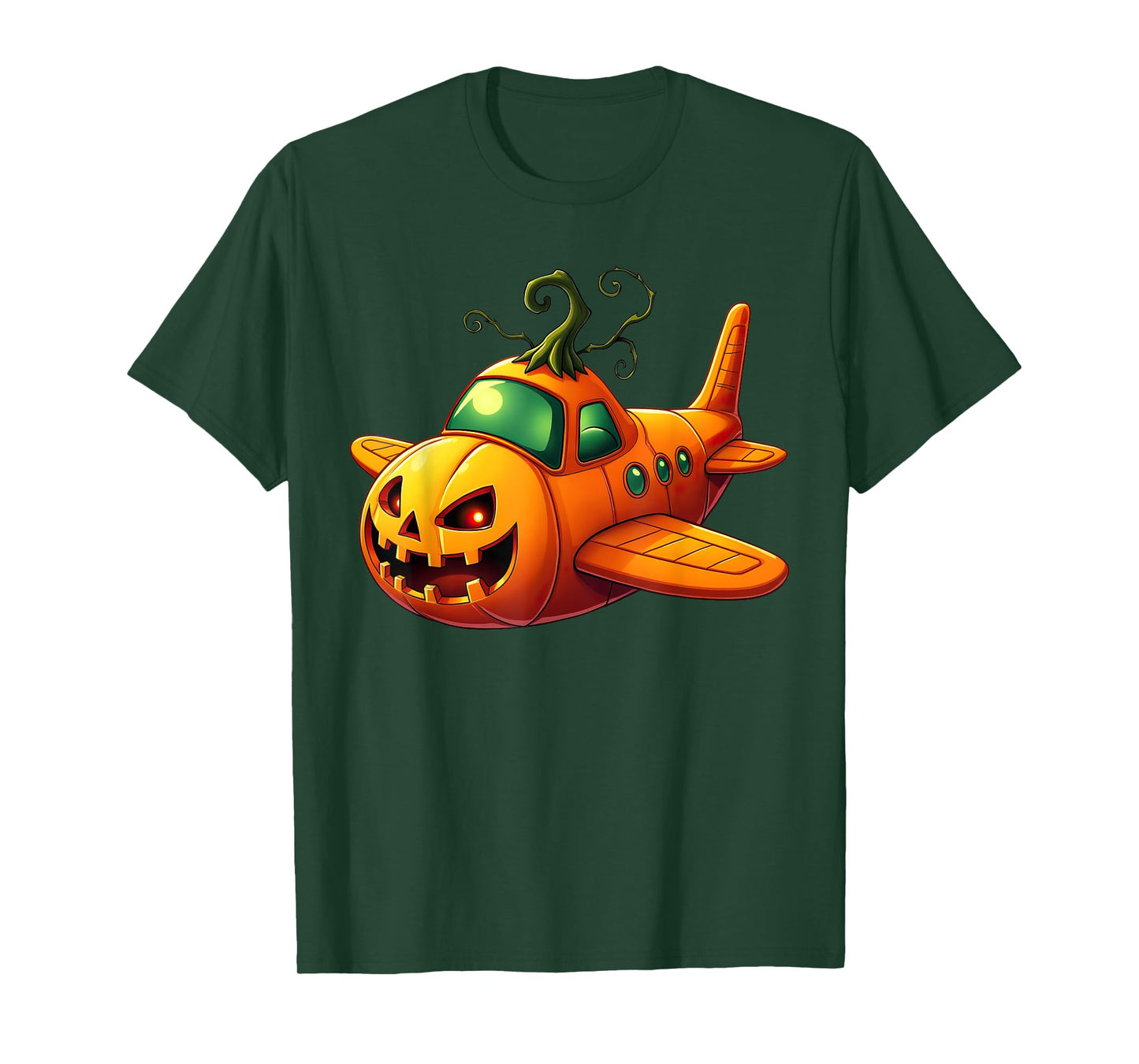 Funny Airplane Pumpkin Pilot Lovers Halloween Mens Boys Kids T-Shirt