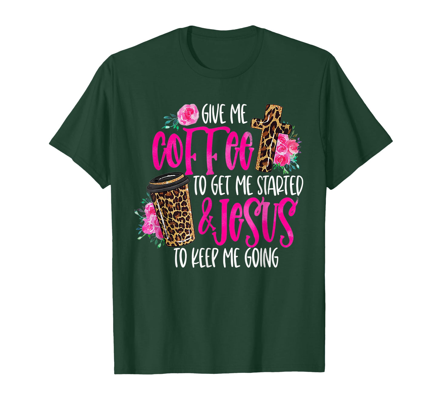 Coffee and Jesus Women's Misses Unisex Plus Size Teacher T-Shirt