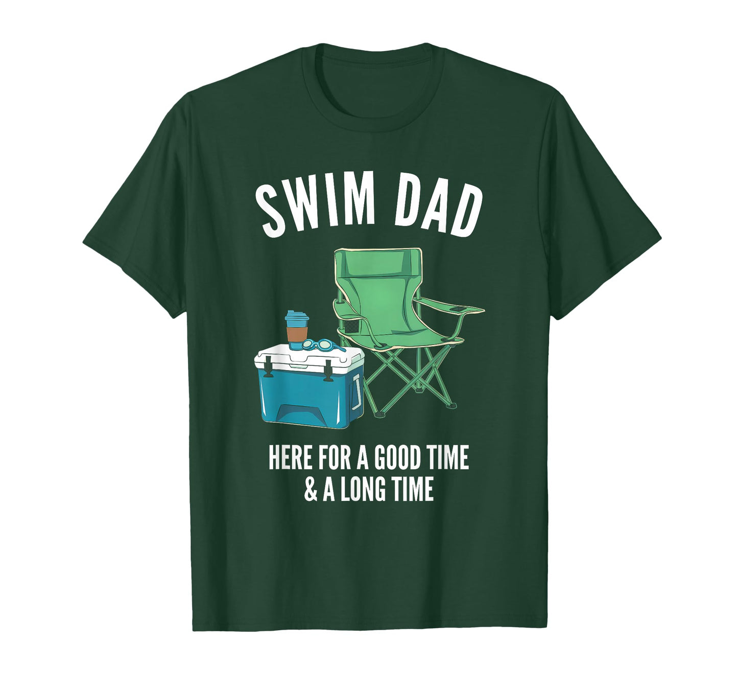 Funny Swimming Swimmer Swim Dad father coach men T-Shirt