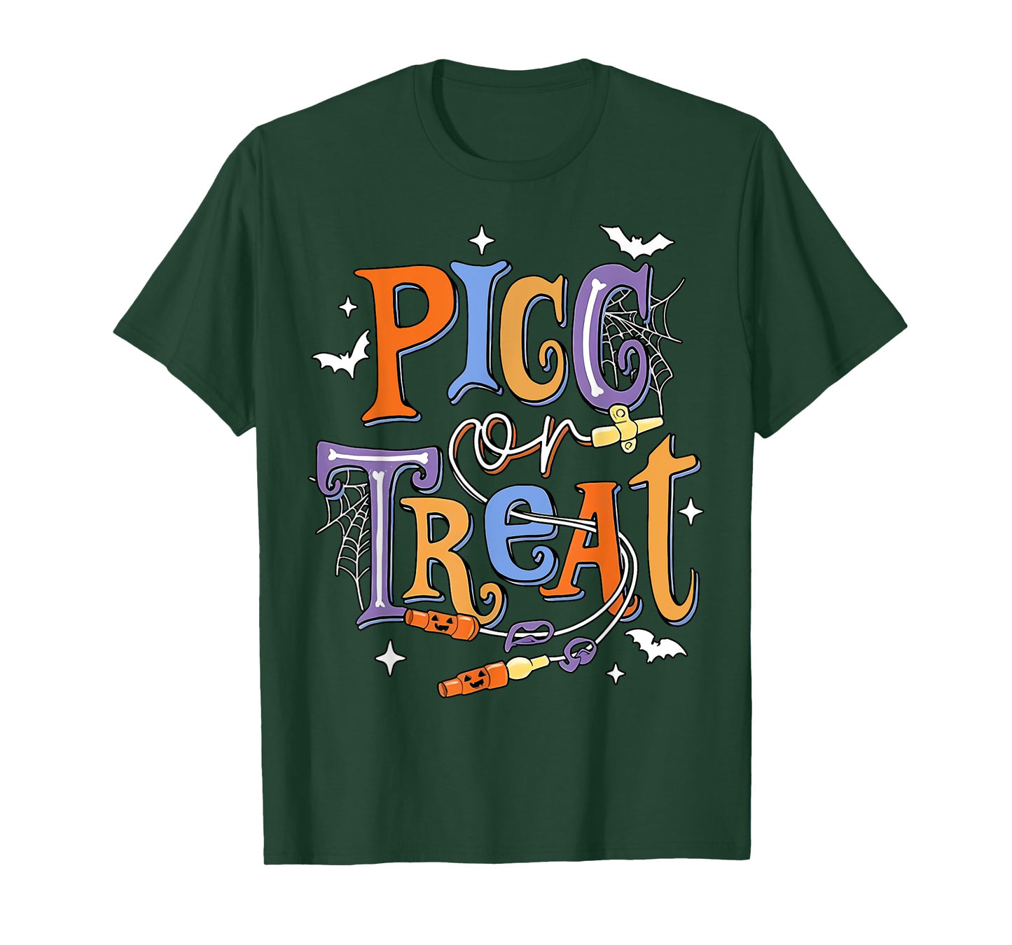 PICC Or Treat Vascular Access Team PICC IV Nurse Halloween T-Shirt