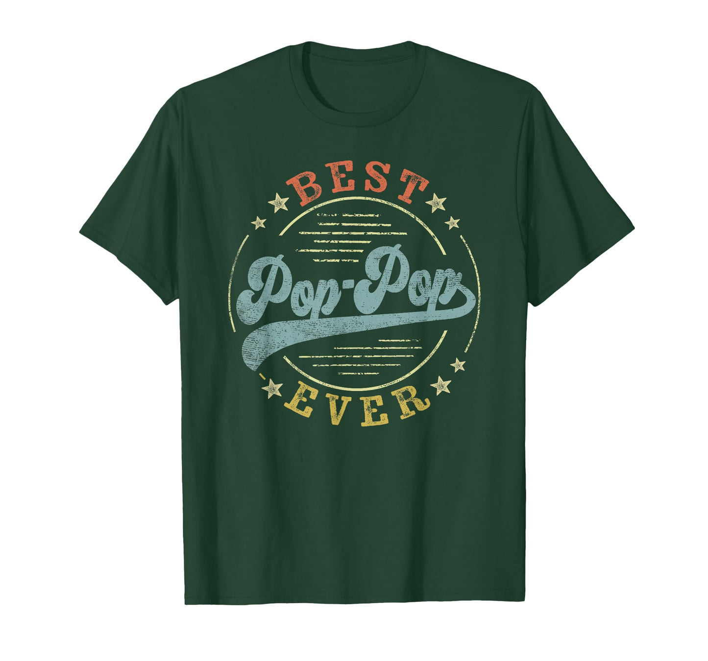Best Pop-Pop Ever Father's Day PopPop Gifts Vintage Emblem T-Shirt