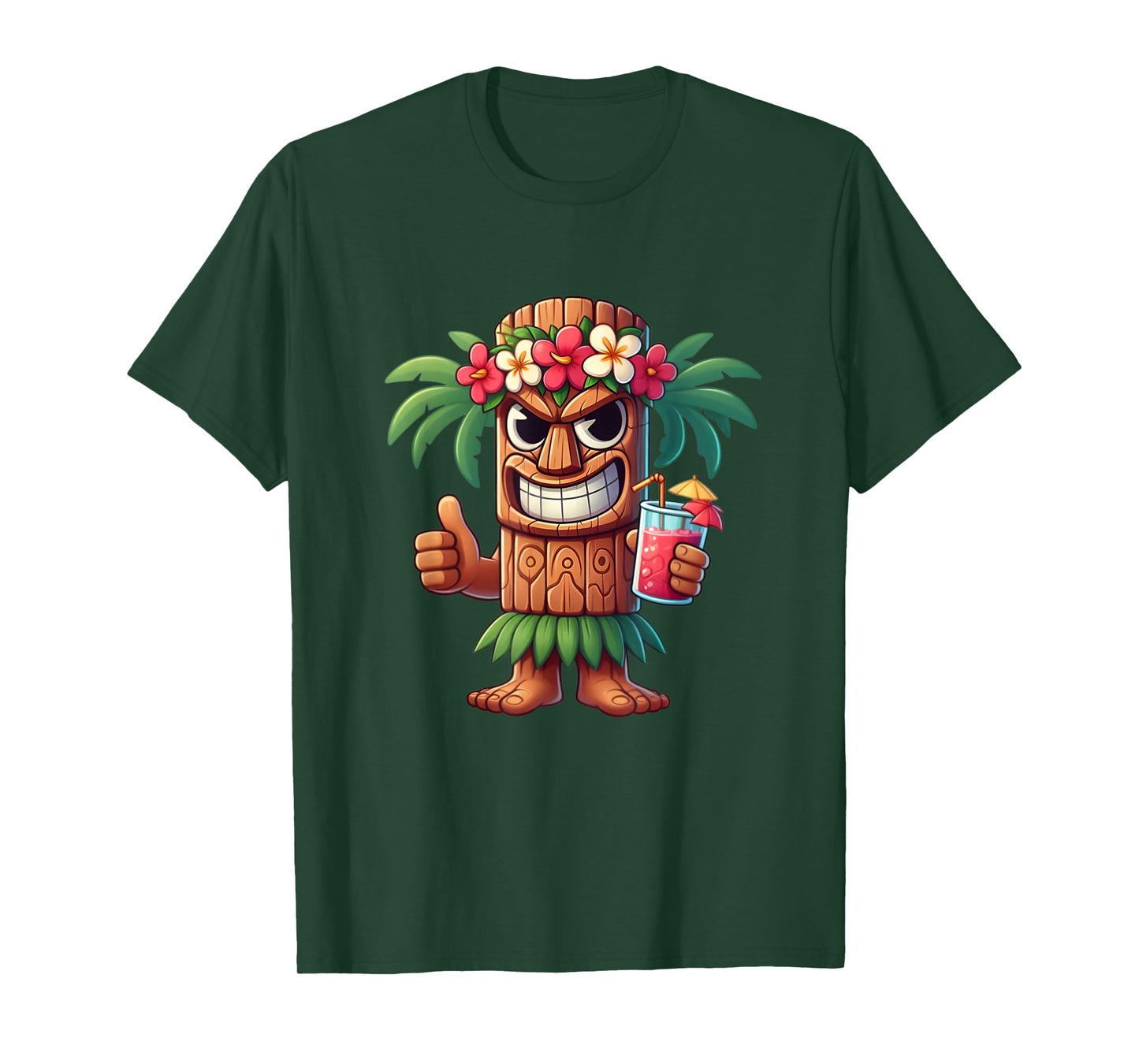 Mens Tiki Shirt Man Hawaiian Summer Tropical Luau Party Kids T-Shirt