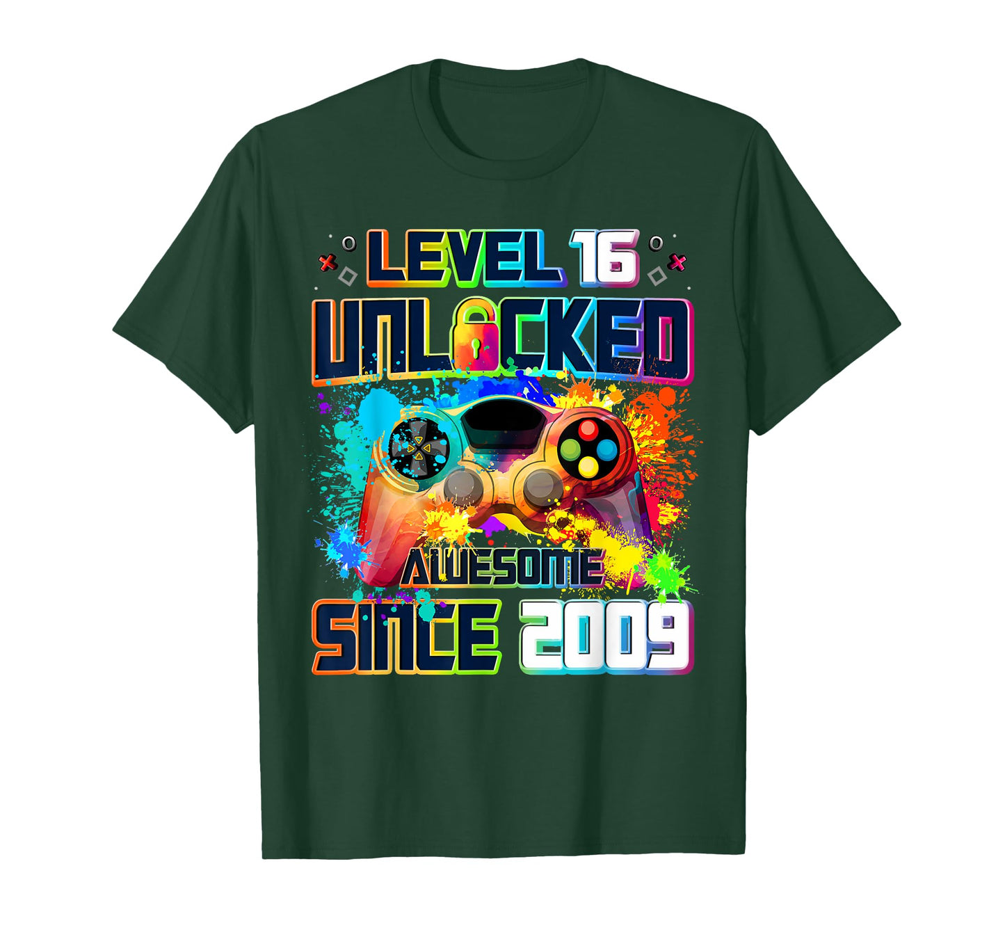 Level 16 Unlocked 16 Year Old Video Gamer 16th Birthday Gift T-Shirt