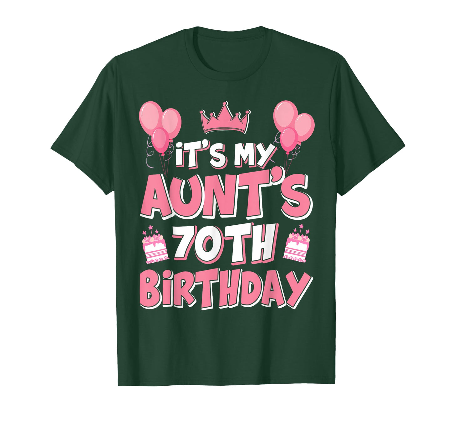 Balloons It's My Aunt's 70th Birthday 1955 70 Years Old T-Shirt