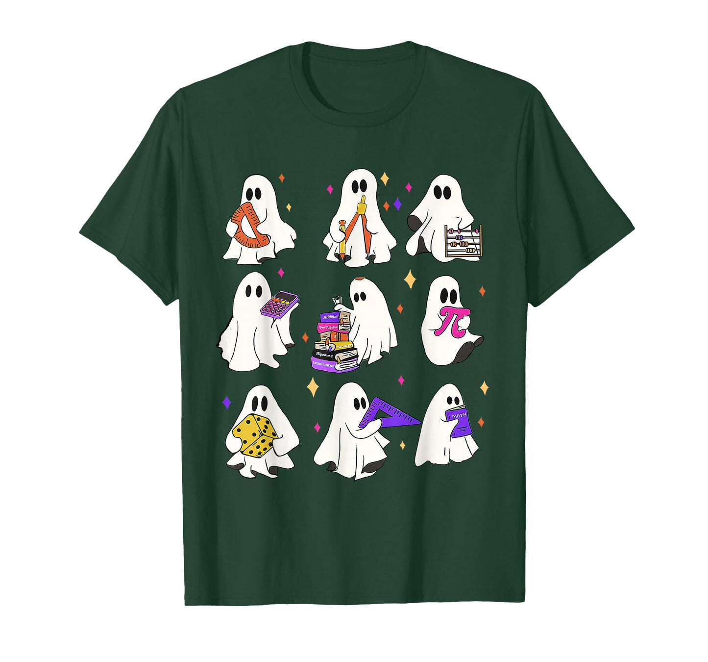 Halloween Math Teacher, Ghost Math Teacher, Back To School T-Shirt