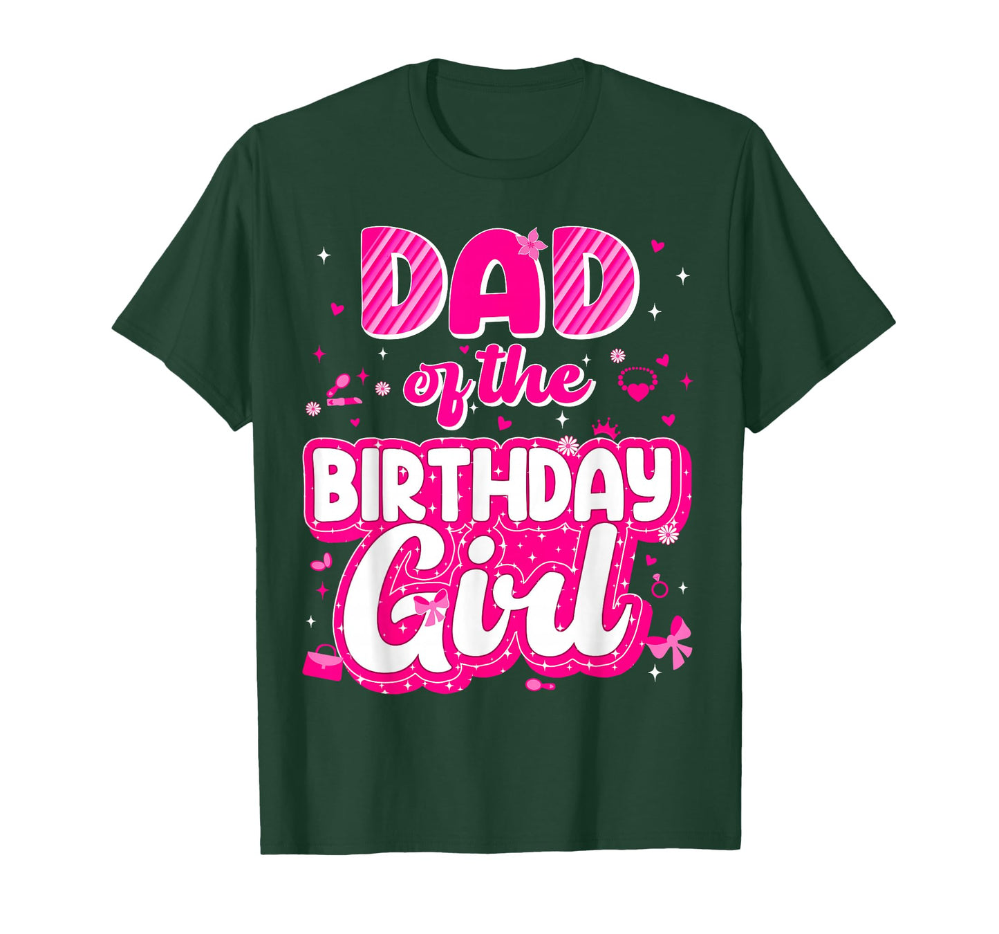 Dad And Mom Birthday Girl Family Matching Party Decorations T-Shirt