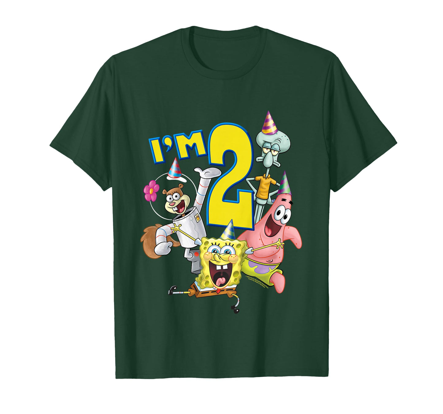 Kids SpongeBob SquarePants 2nd Birthday Today I'm 2 T-Shirt
