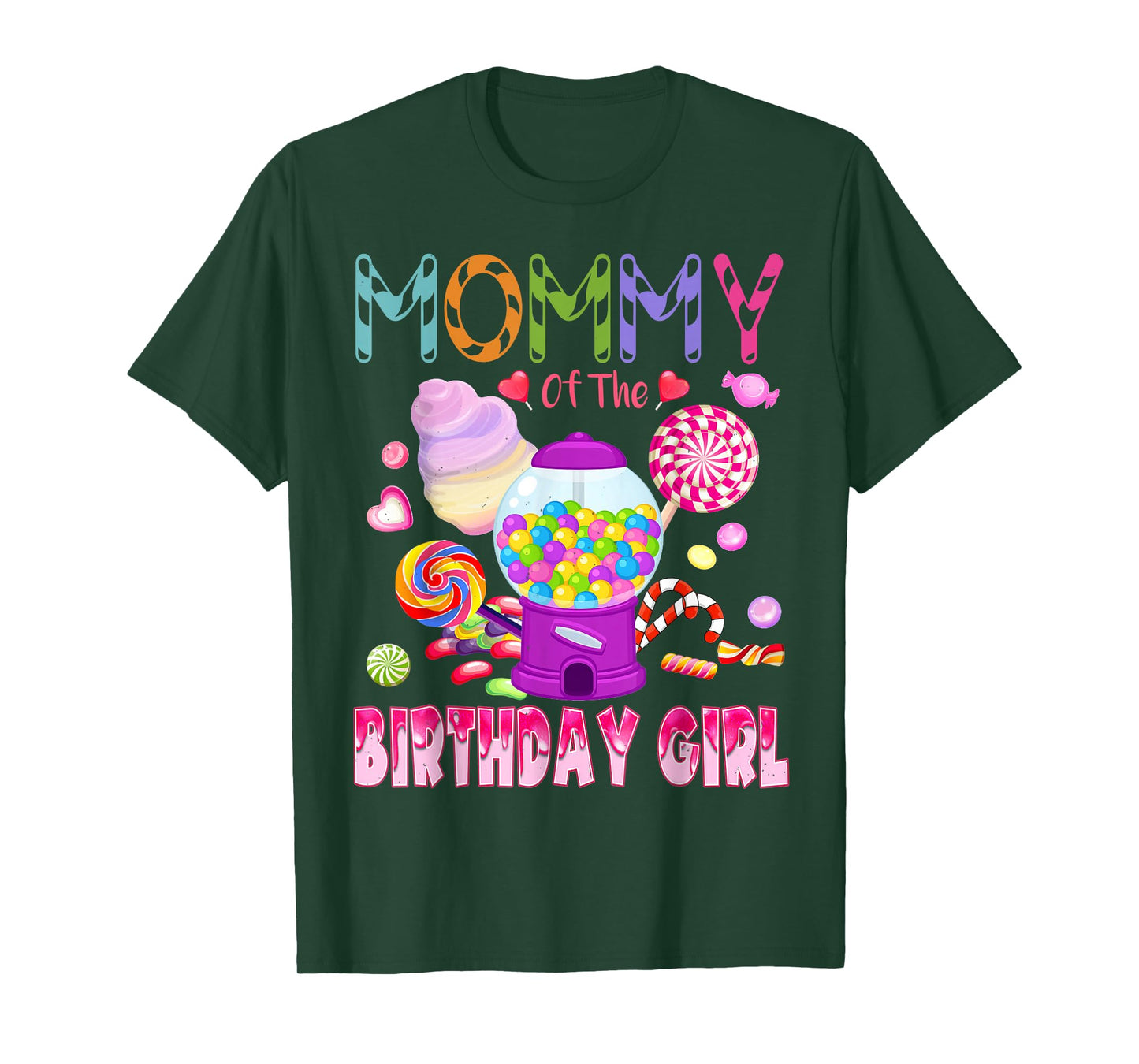 Mommy Of The Birthday Gifts Girl Candyland Candy Birthday T-Shirt