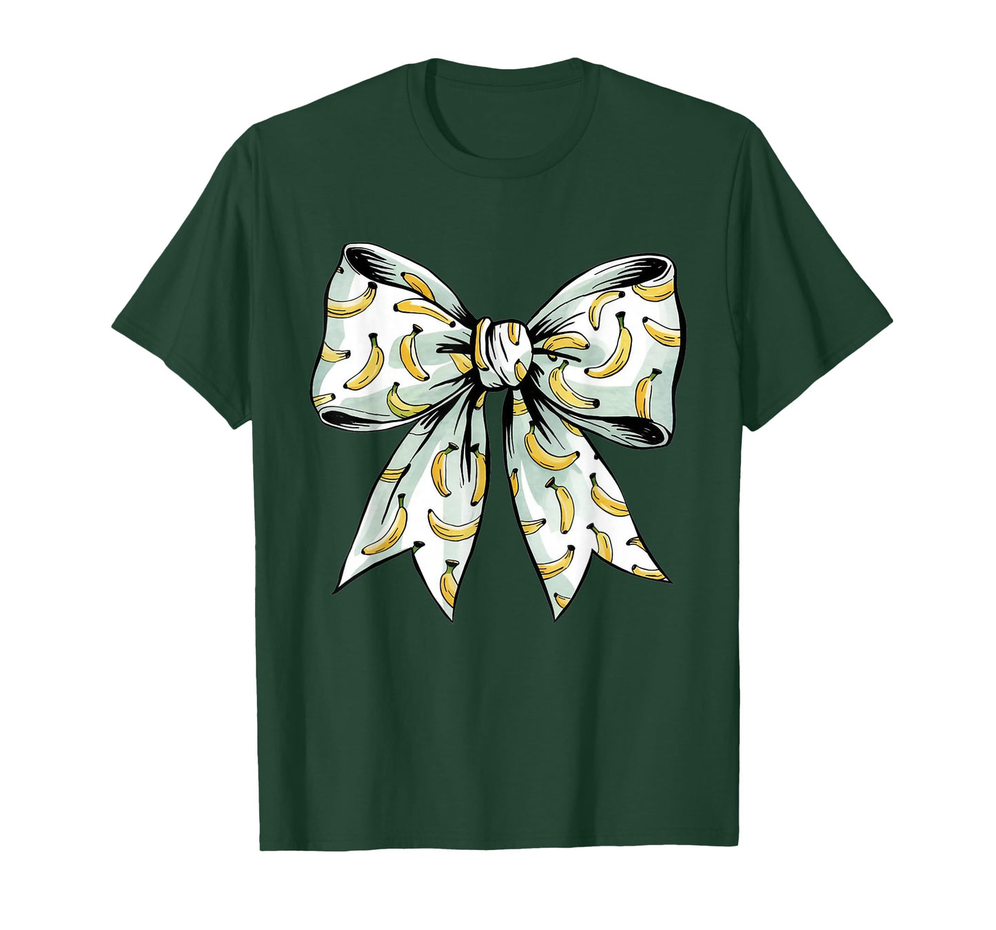 Banana Squad Coquette Bow Banana Lover Team Banana Crew T-Shirt