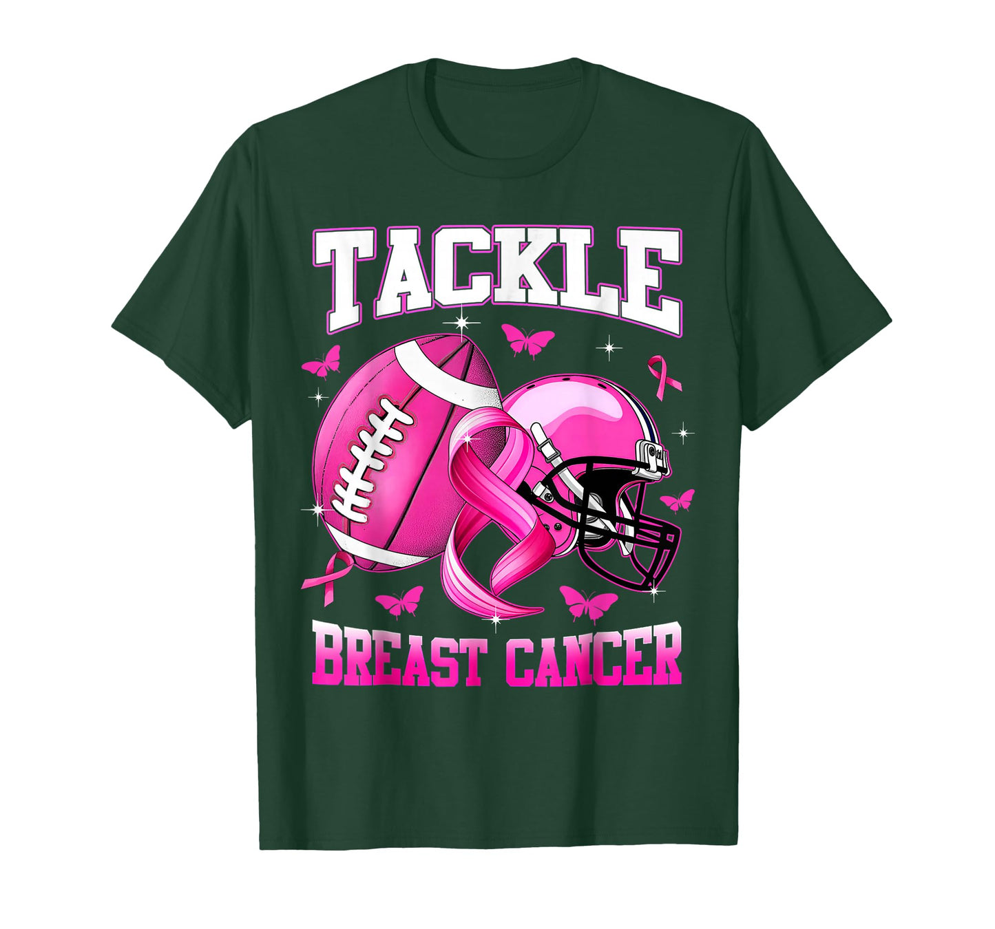 Tackle Breast Cancer Awareness American Football Womens T-Shirt
