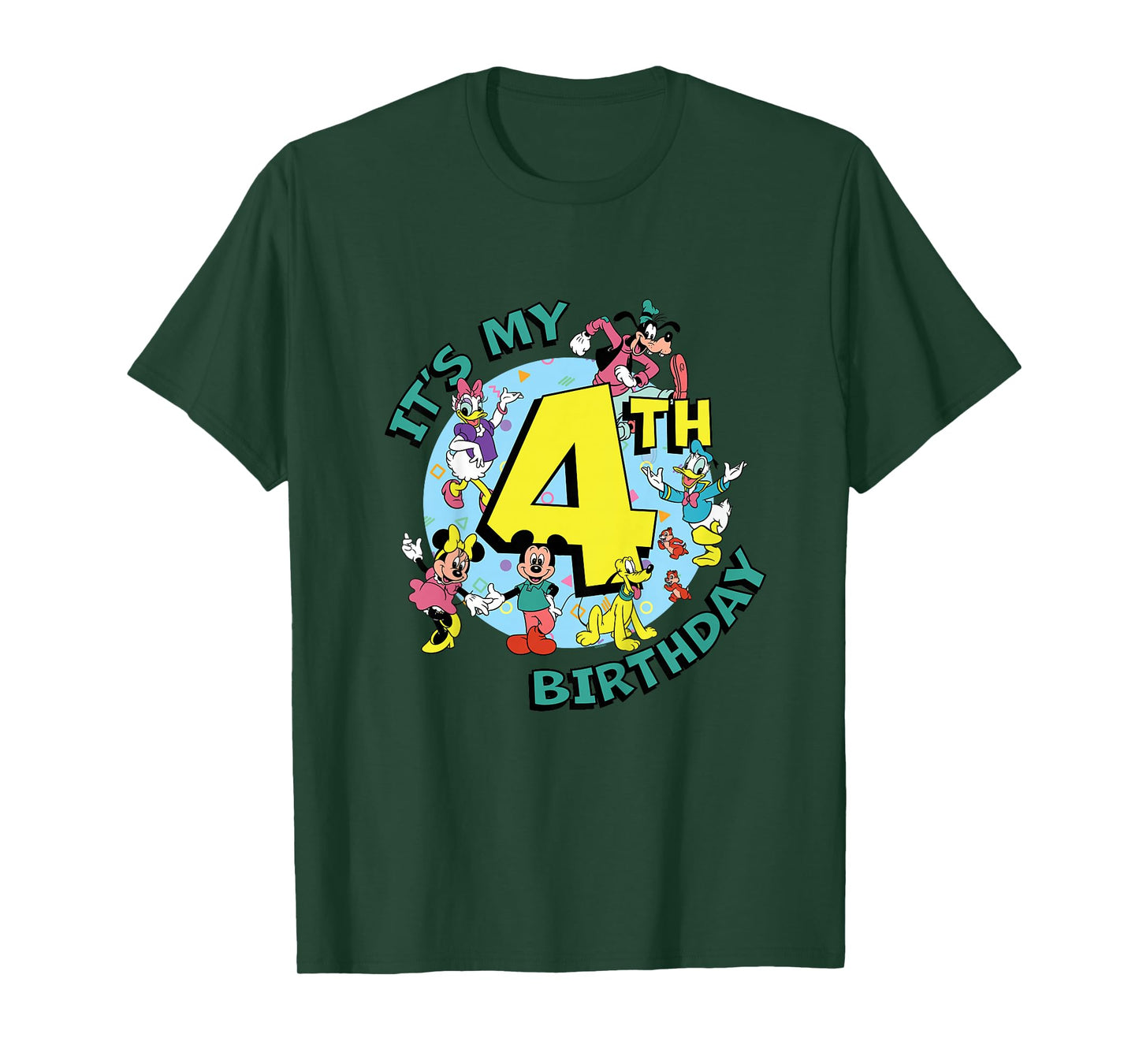 Disney Mickey and Friends It’s My Fourth 4th Birthday T-Shirt