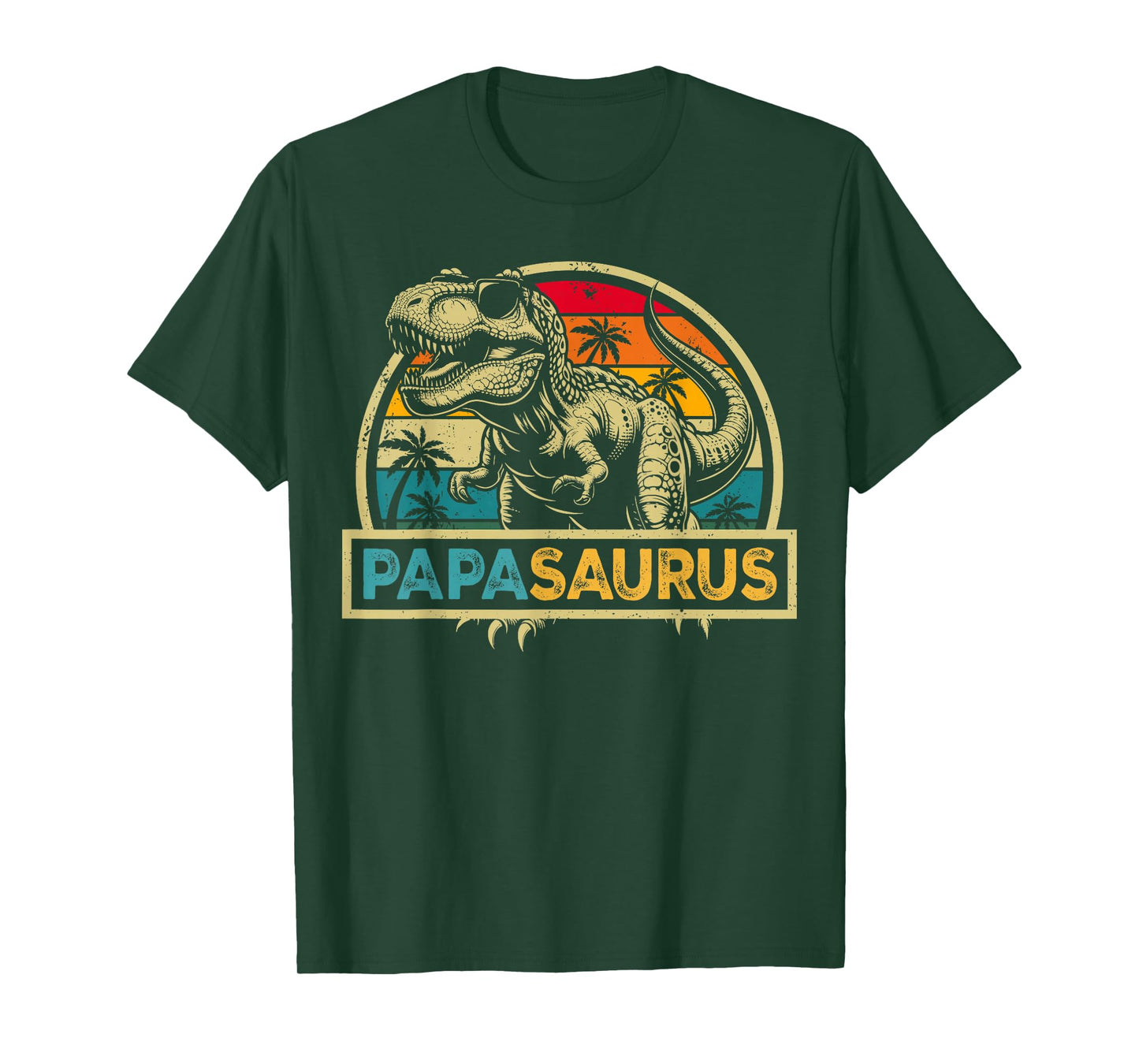 Papasaurus T Rex Dinosaur Papa Saurus Family Matching T-Shirt