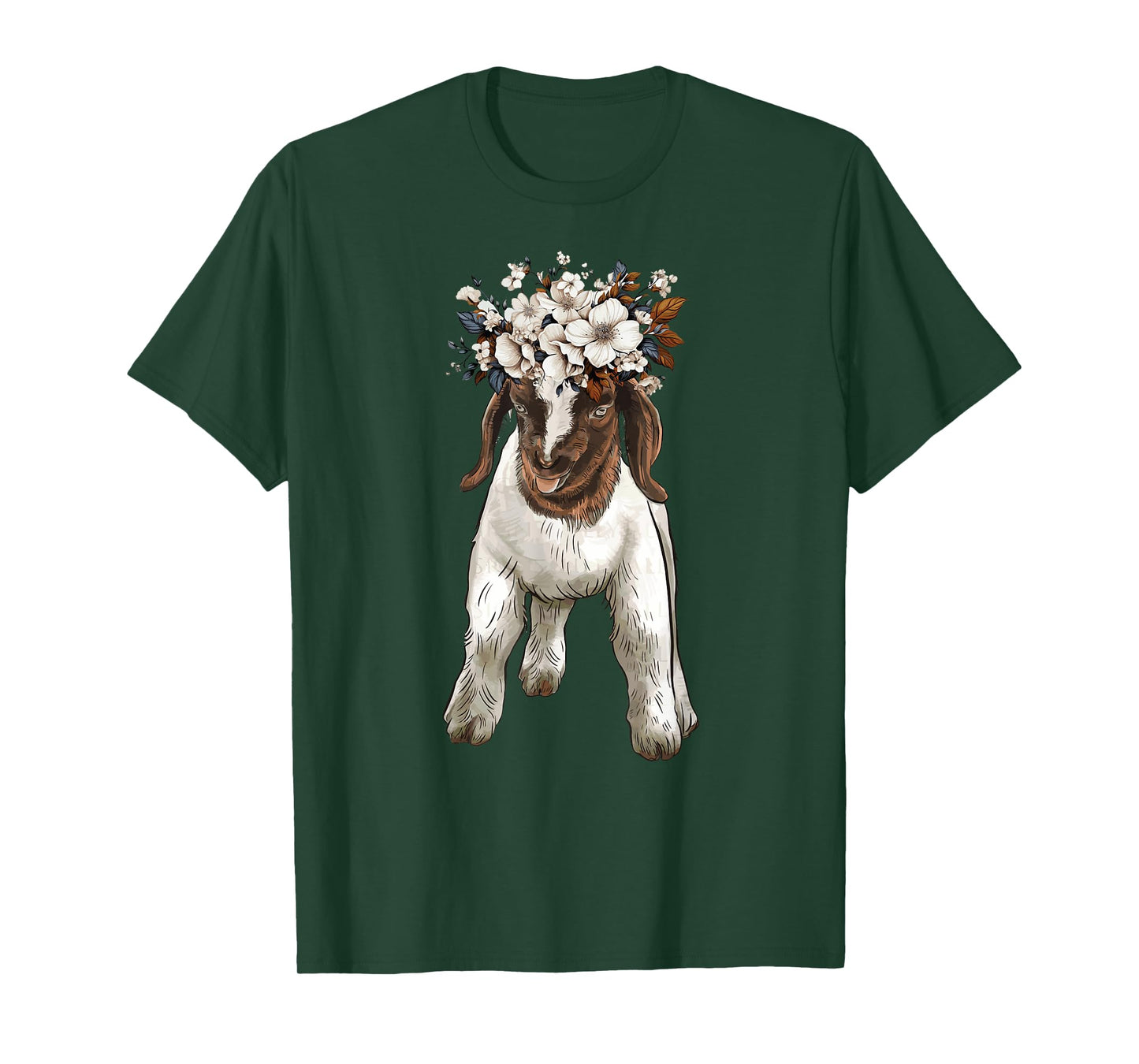 Boer goat with flower, show boer baby goat T-Shirt