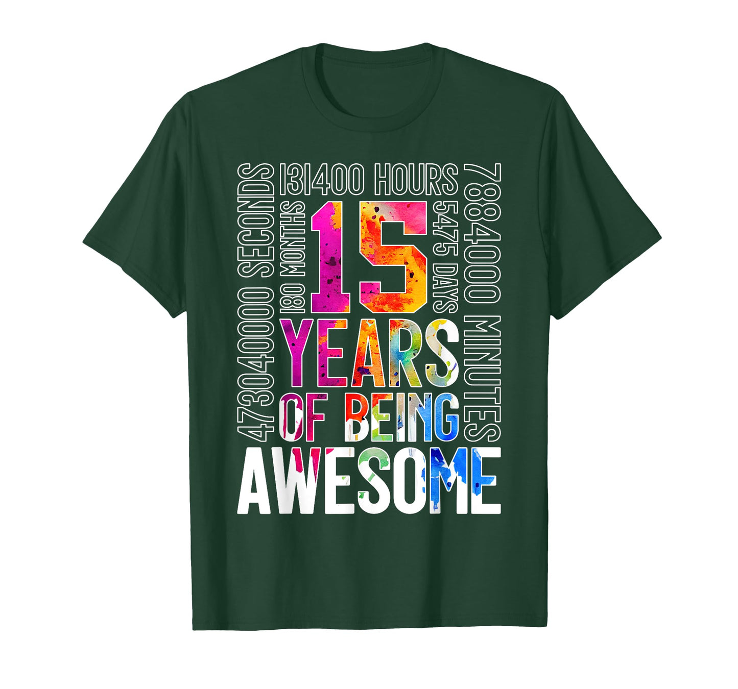 15 YEARS OF BEING AWESOME 15TH BIRTHDAY T-Shirt