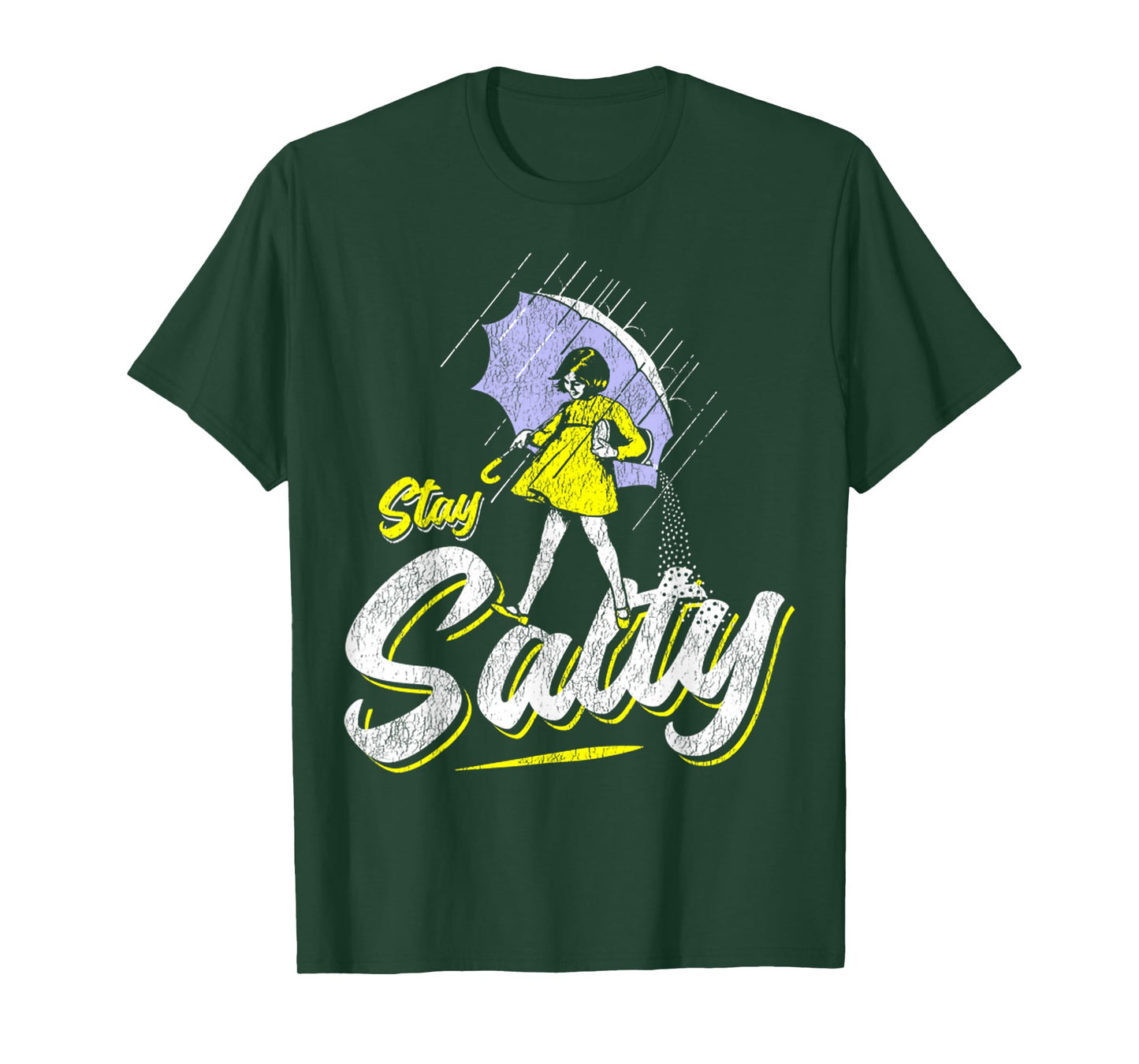 Vintage Salty Meme All These Flavors Girl holding Umbrella T-Shirt