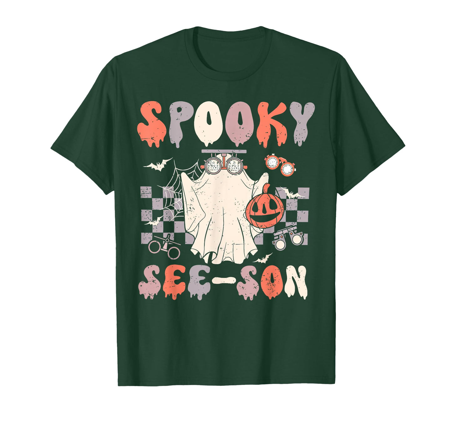 Retro Spooky See-son Optometrist Optometry Ghost Halloween T-Shirt