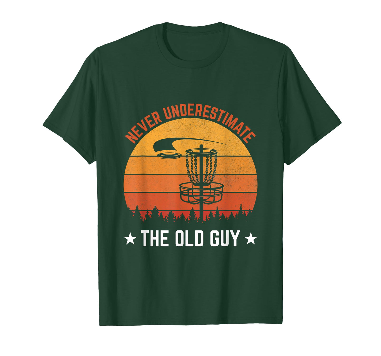 Old Guy Disc Golf Design For Men Disc Golf Lover Grandpa T-Shirt