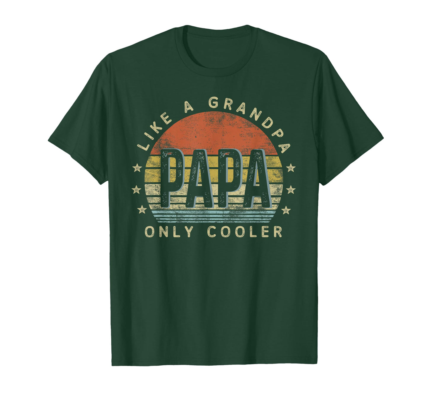 Papa Like a Grandpa Only Cooler Papa Gifts Vintage Style T-Shirt