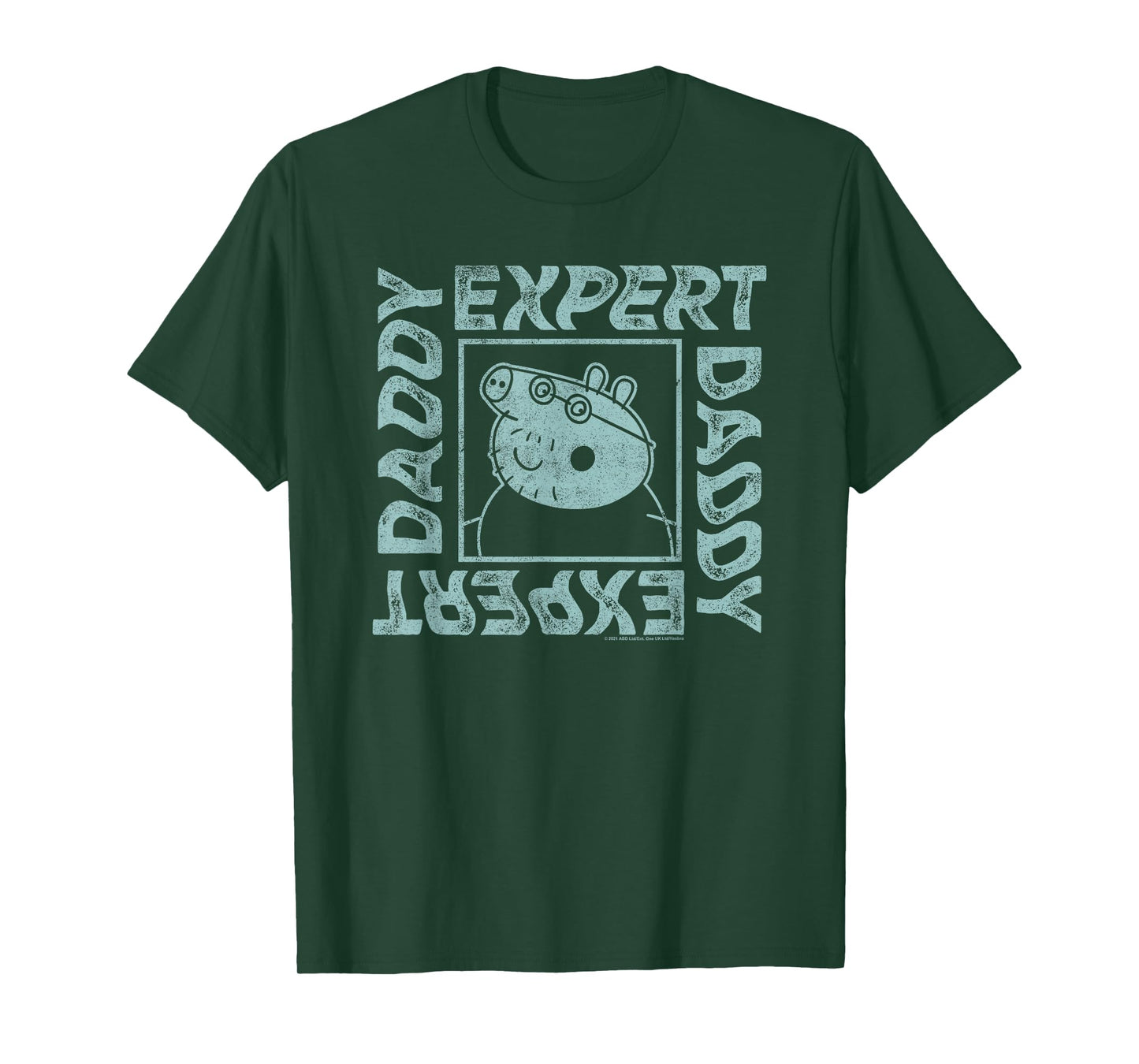 Peppa Pig Father's Day Expert Daddy Vintage Faded Box Logo T-Shirt