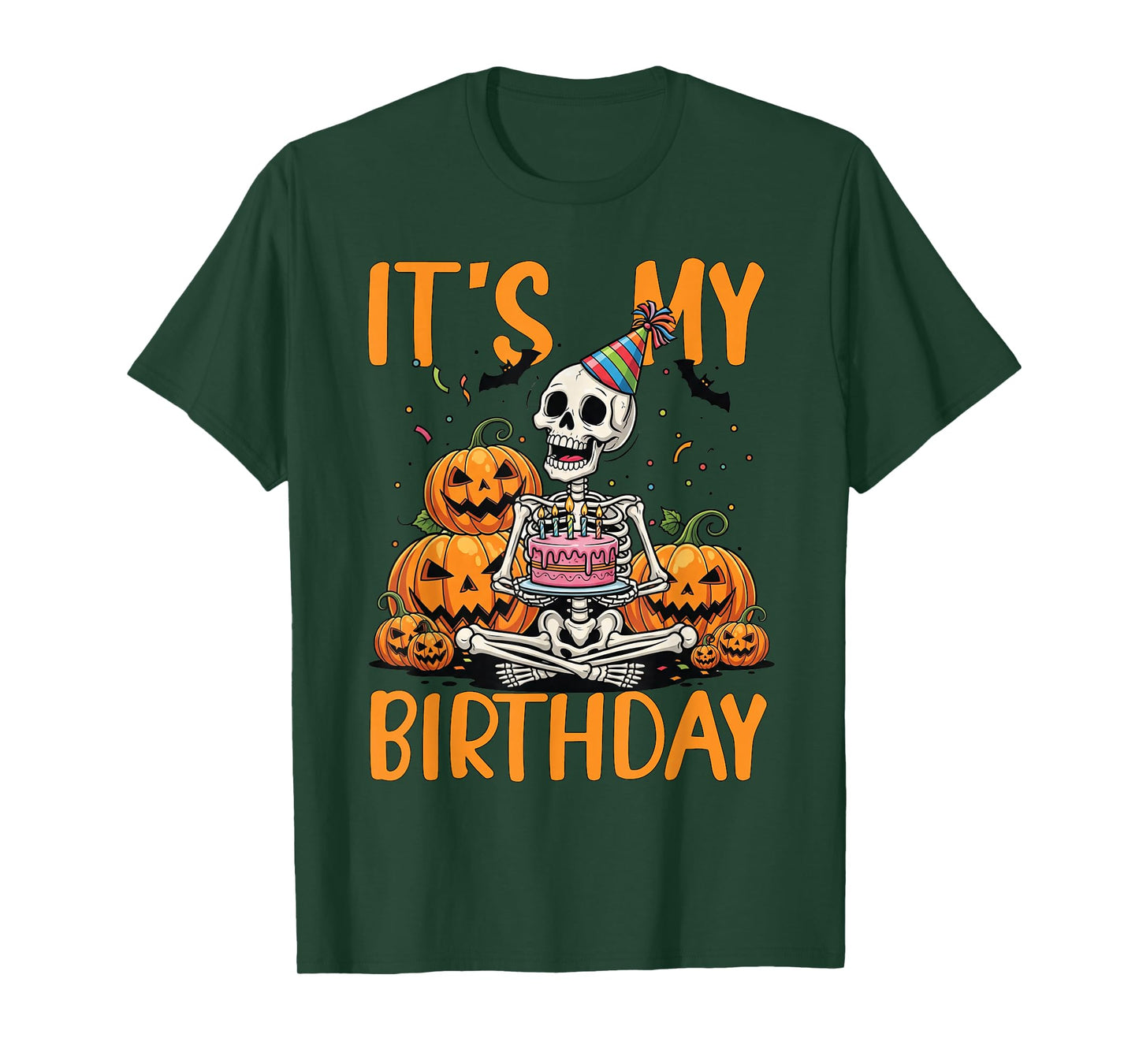 It's My Birthday Skeleton Happy Halloween Birthday Party T-Shirt