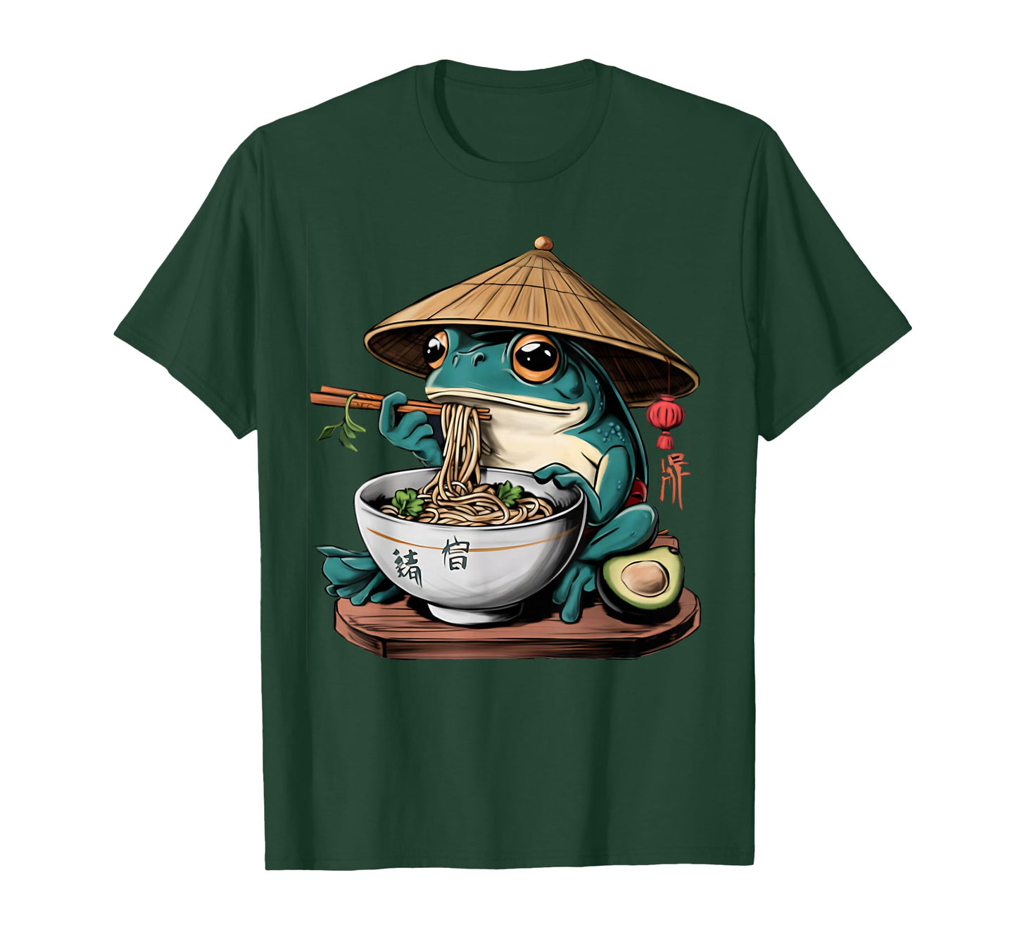 Kawaii Frog & Ramen Collection Frog Ramen Anime Unisex-Kids T-Shirt - Black, Small