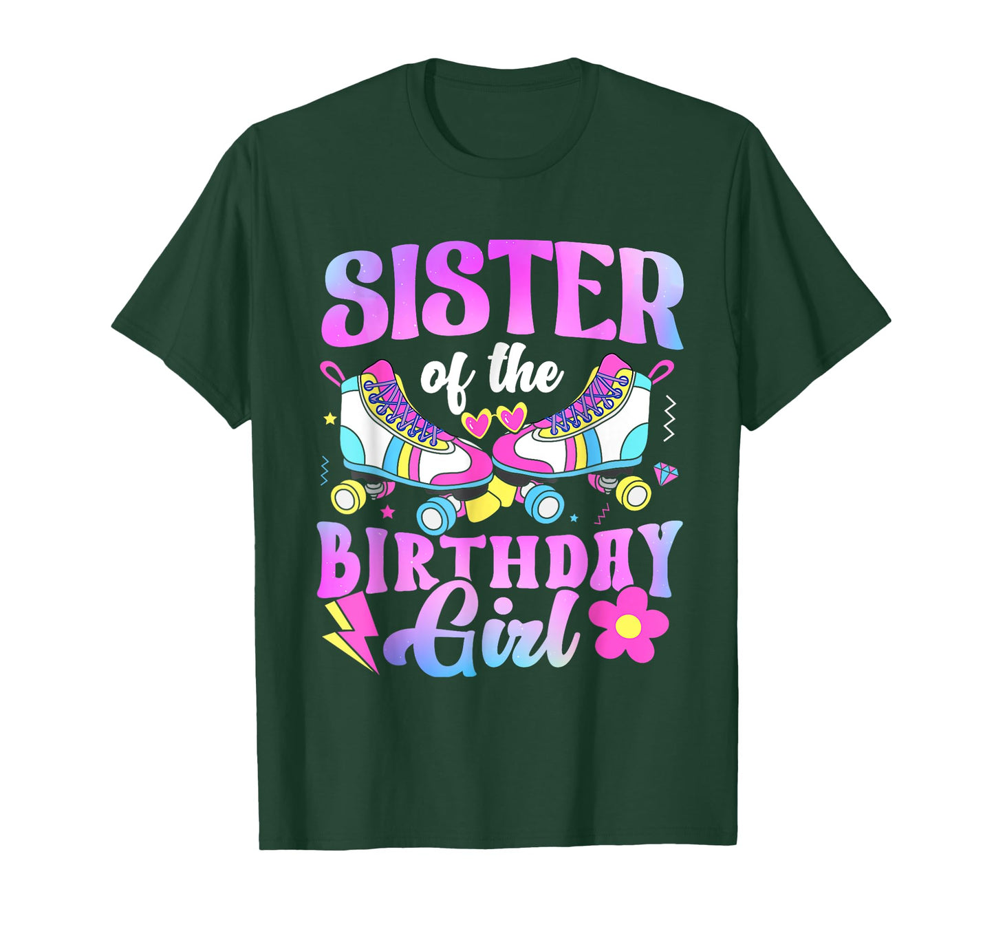 Sister of the Birthday Girl Rolling Skate Bday Family Party T-Shirt