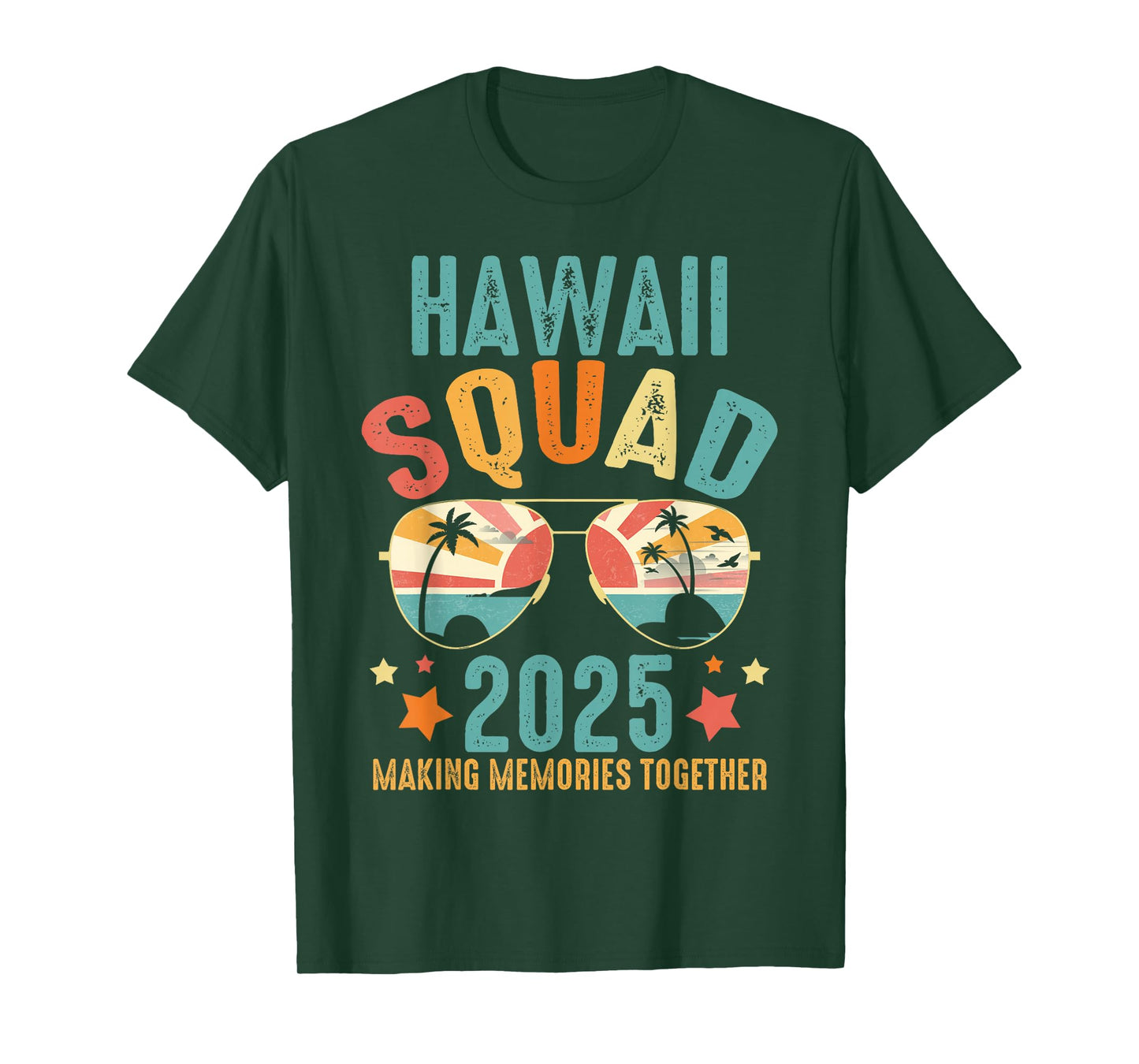 Hawaii Squad 2025 Funny Groovy Reunion Friends Trip Match T-Shirt