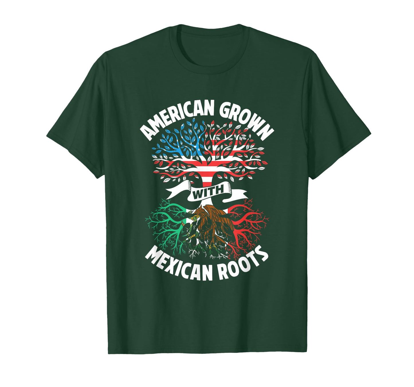 American Grown With Mexican Roots Mexico Us Mexican American T-Shirt