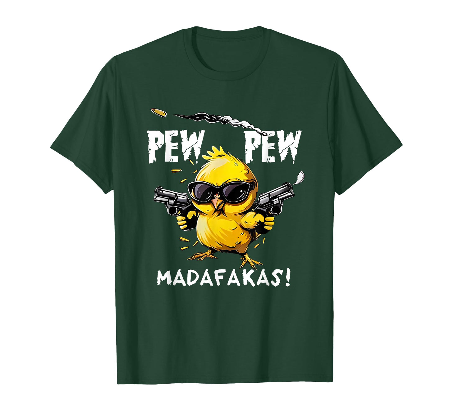 Bird Print Relax Fit Sweatshirt Unisex-Adults T-Shirt Black Small Pew Pew Madafakas Funny Chicken Rooster Bird Sarcasm Joke Irony Gift Recipients