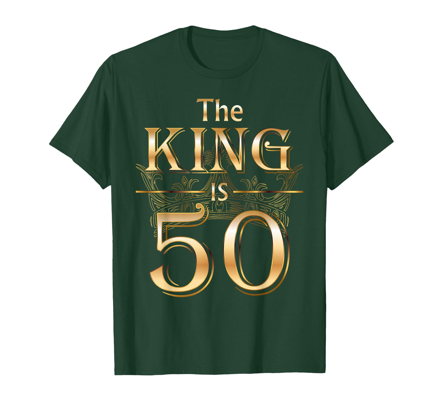 The King is 50 Birthday Crown Cool 50 Years Old Man Husband T-Shirt