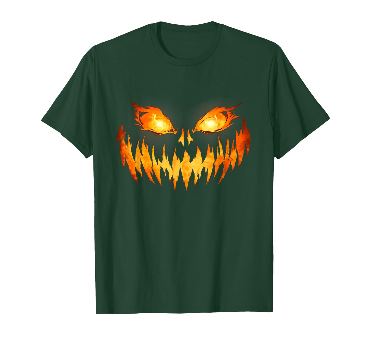 Scary Spooky Jack O Lantern Face Pumpkin Halloween Men Boys T-Shirt