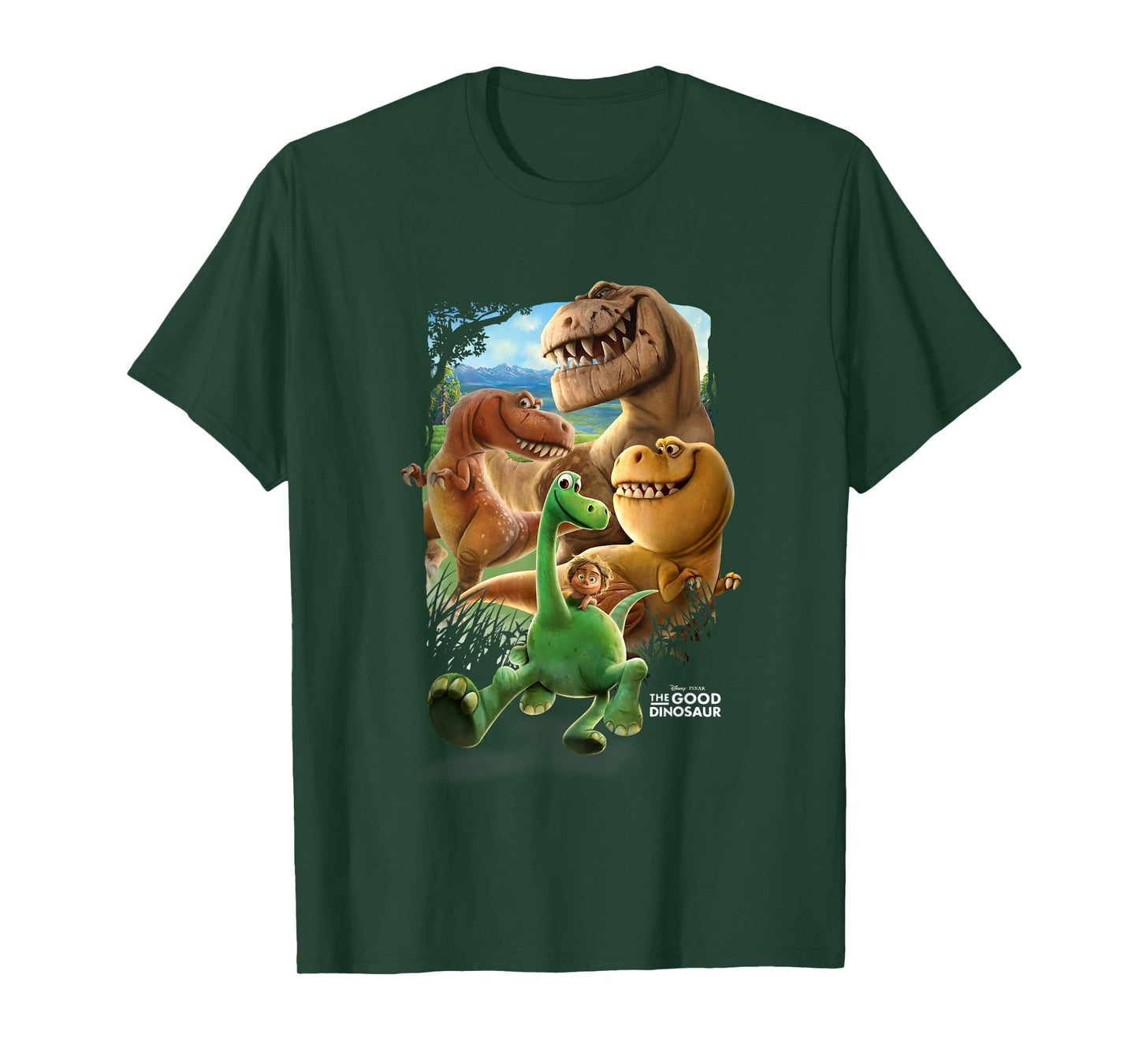 Disney Pixar The Good Dinosaur Main Characters Chest Poster T-Shirt