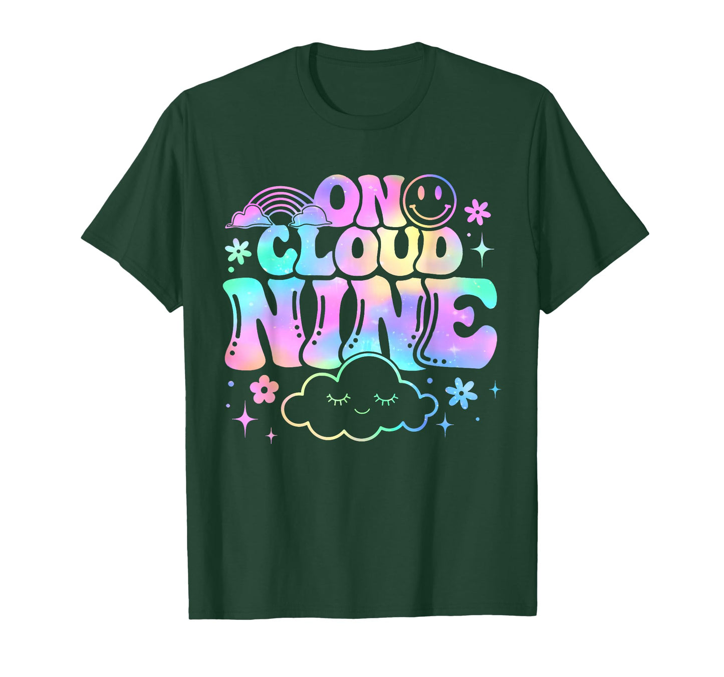 9th Birthday Girl 9 Year Old On Cloud Nine Bday 2 sided T-Shirt