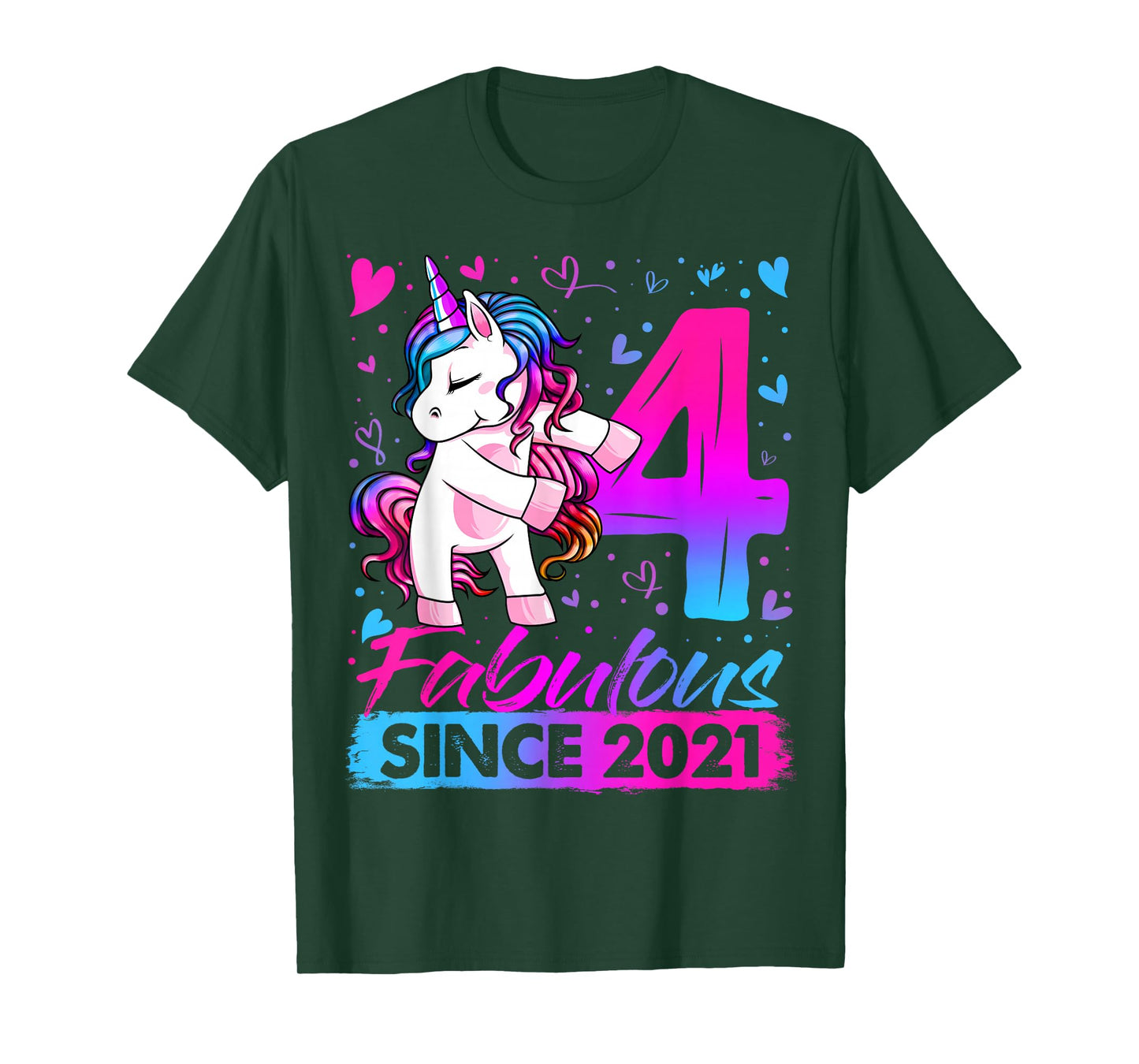 4 Year Old Unicorn Gifts For Girls 4th Birthday Girl Party T-Shirt