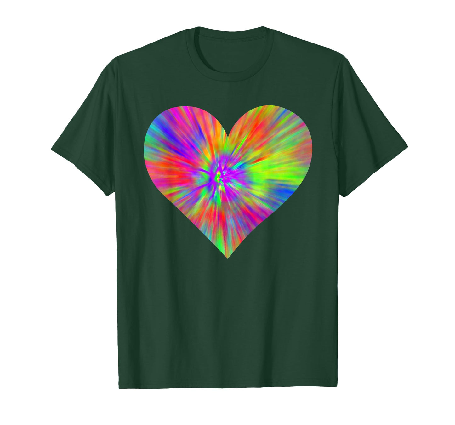 Tie Dye Peace Heart | Cute Colorful Rainbow Sign Gift T-Shirt