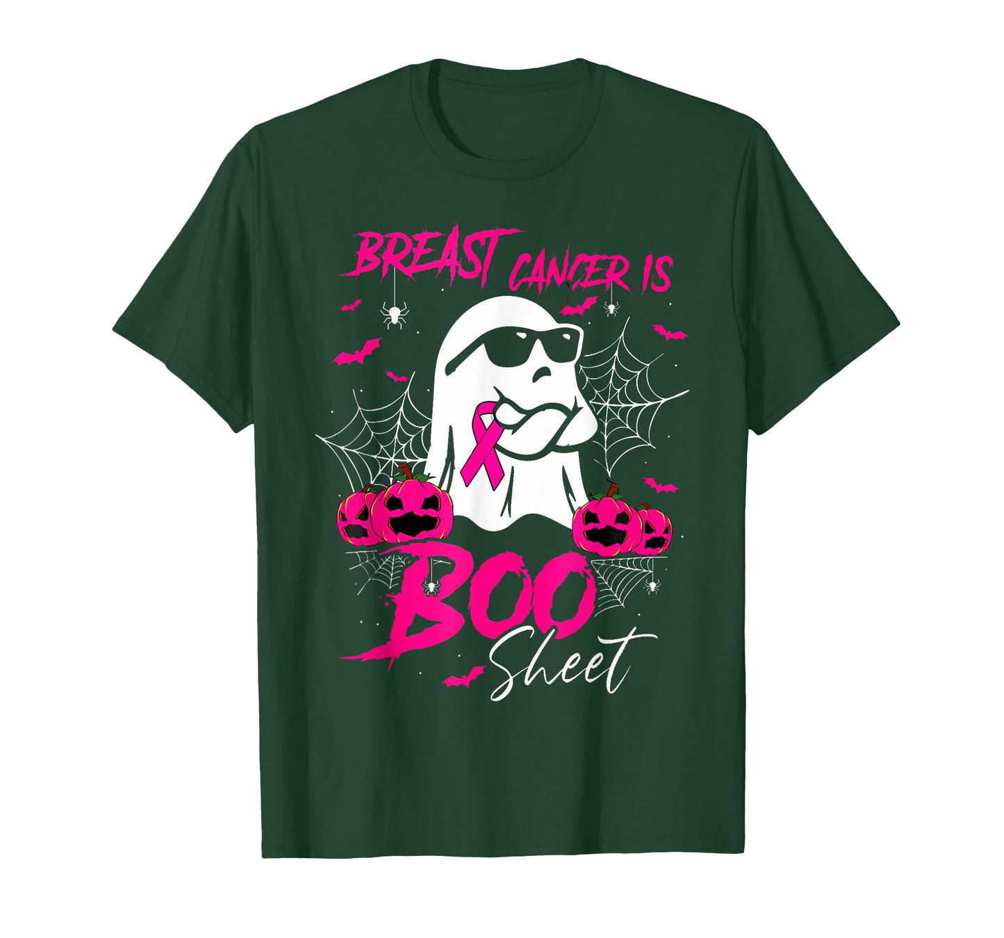 Breast Cancer Is Boo Sheet Breast Cancer Warrior Halloween T-Shirt