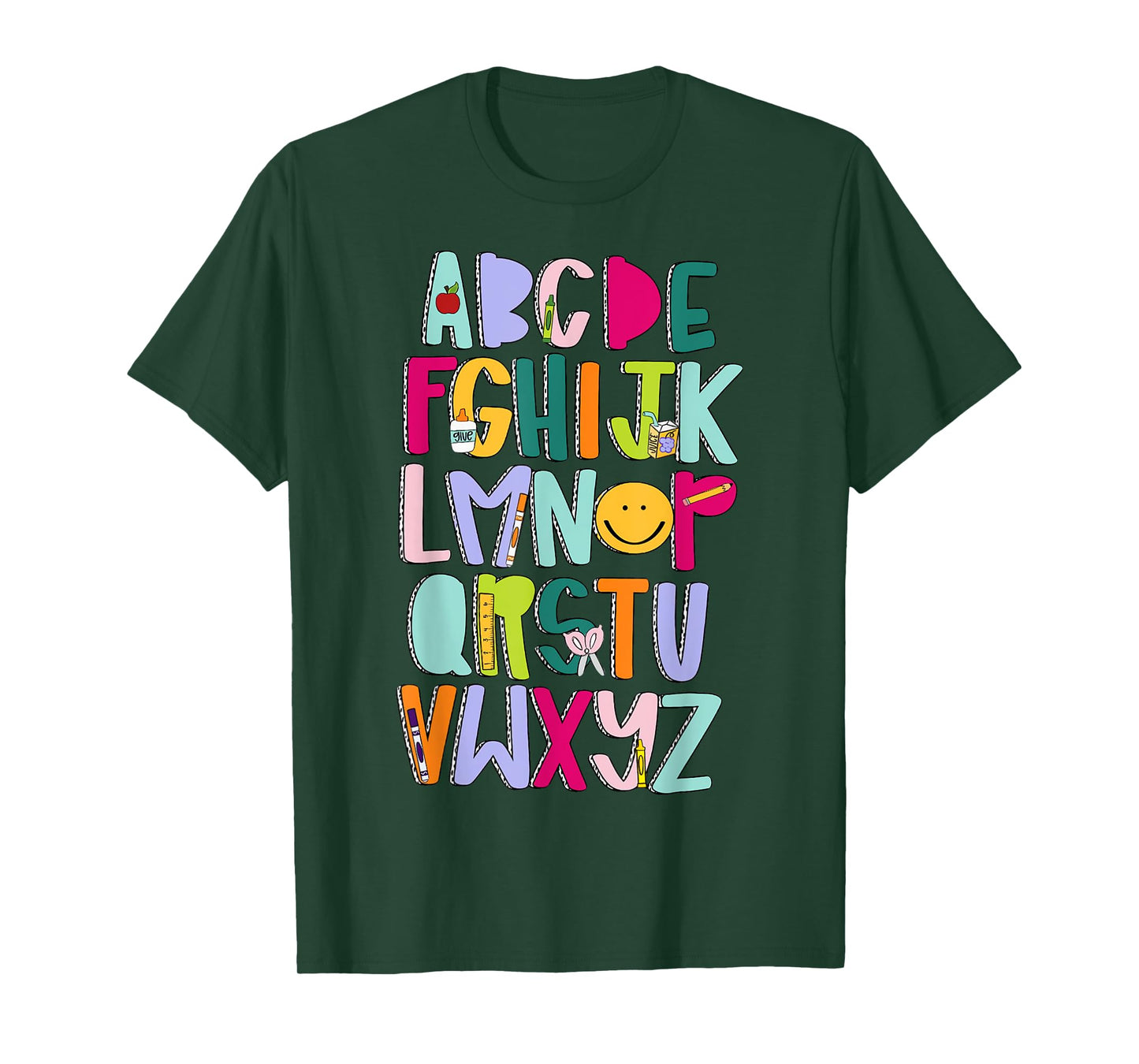 Alphabet Learning Letters ABCs First Day Of School Boy Girl T-Shirt