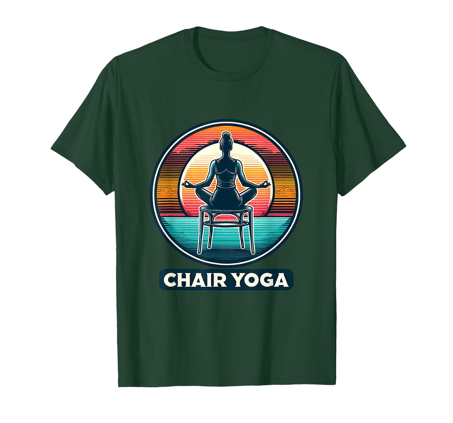 Serene Sunrise Chair Yoga Enthusiast Design T-Shirt