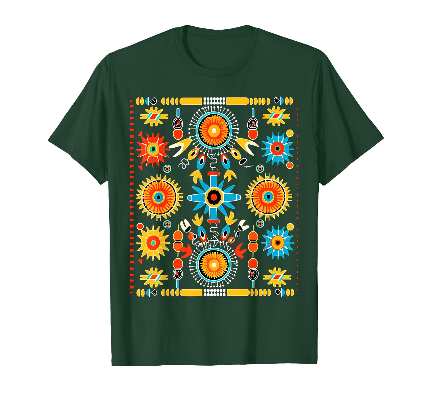 Native American Tribal Art Navajo Textile Design Style T-Shirt