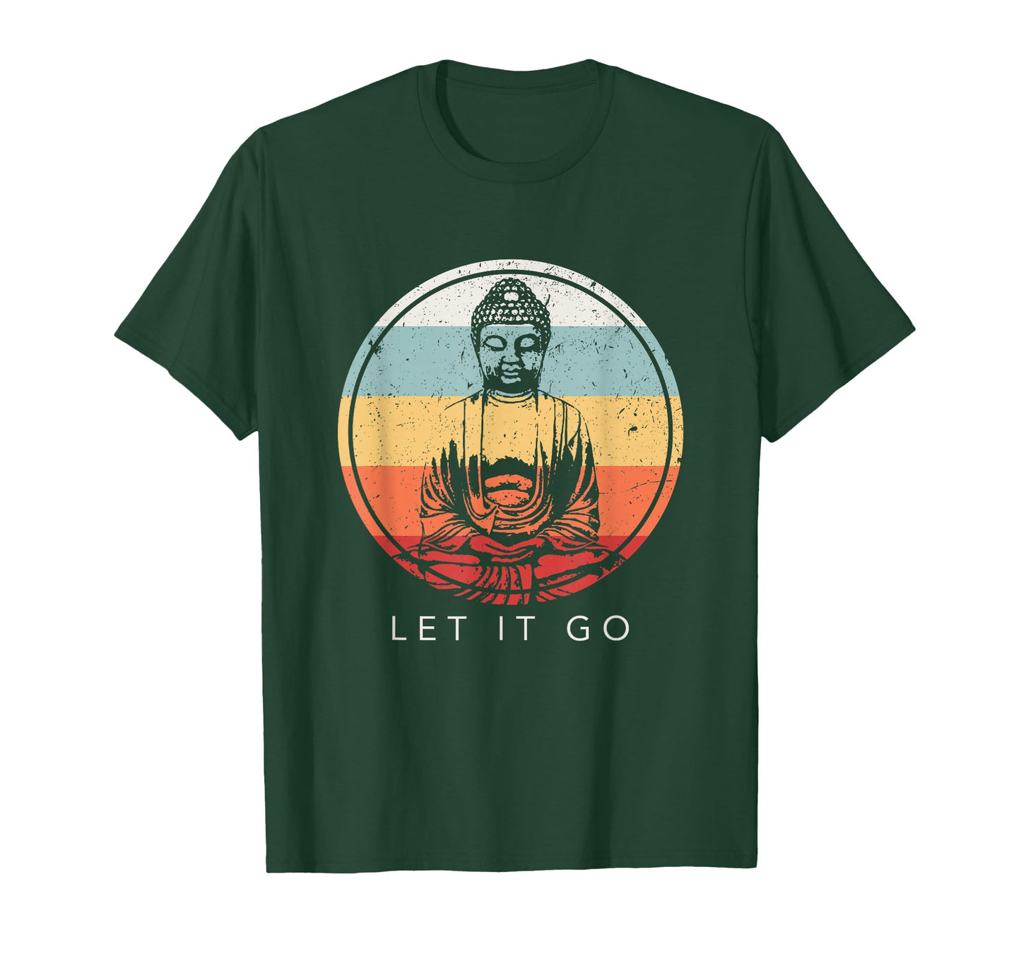 Let It Go Buddha MeditationT-Shirt Vintage Zen Buddhist Gift T-Shirt