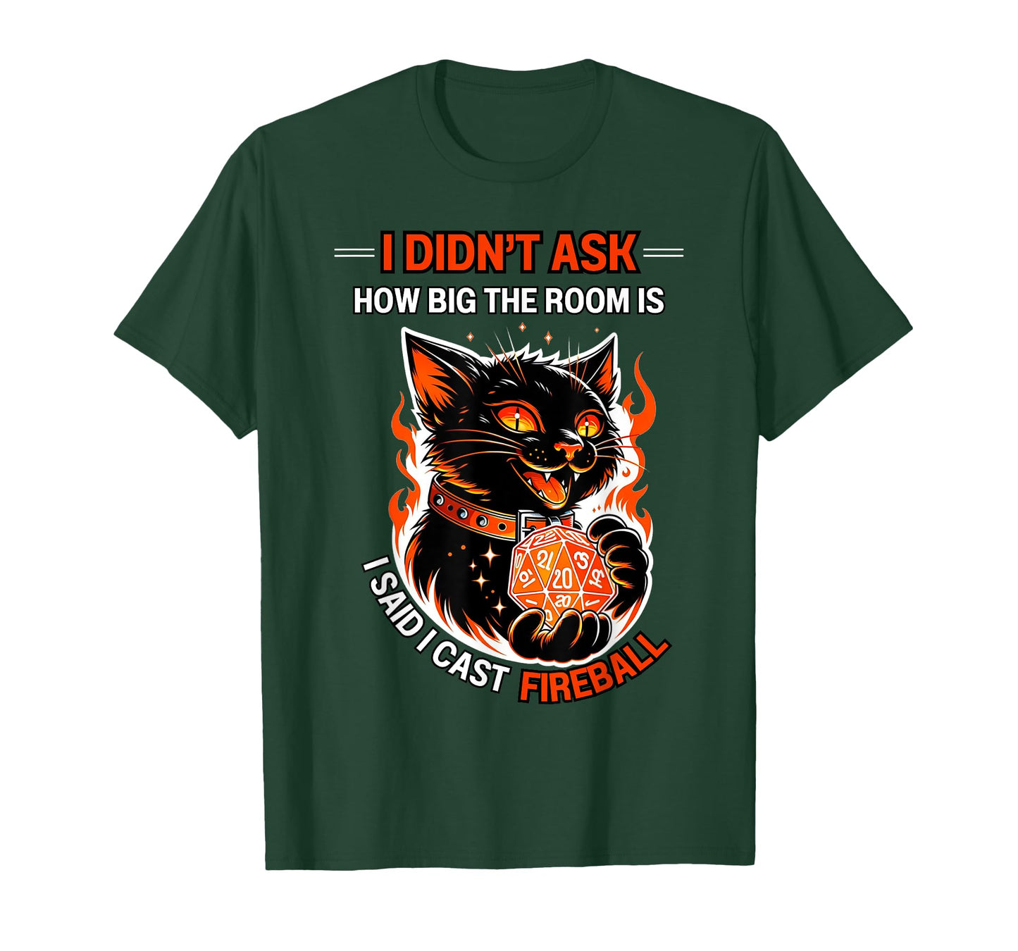 I Didn't Ask How Big The Room Is Said I Cast Fireball Cats T-Shirt